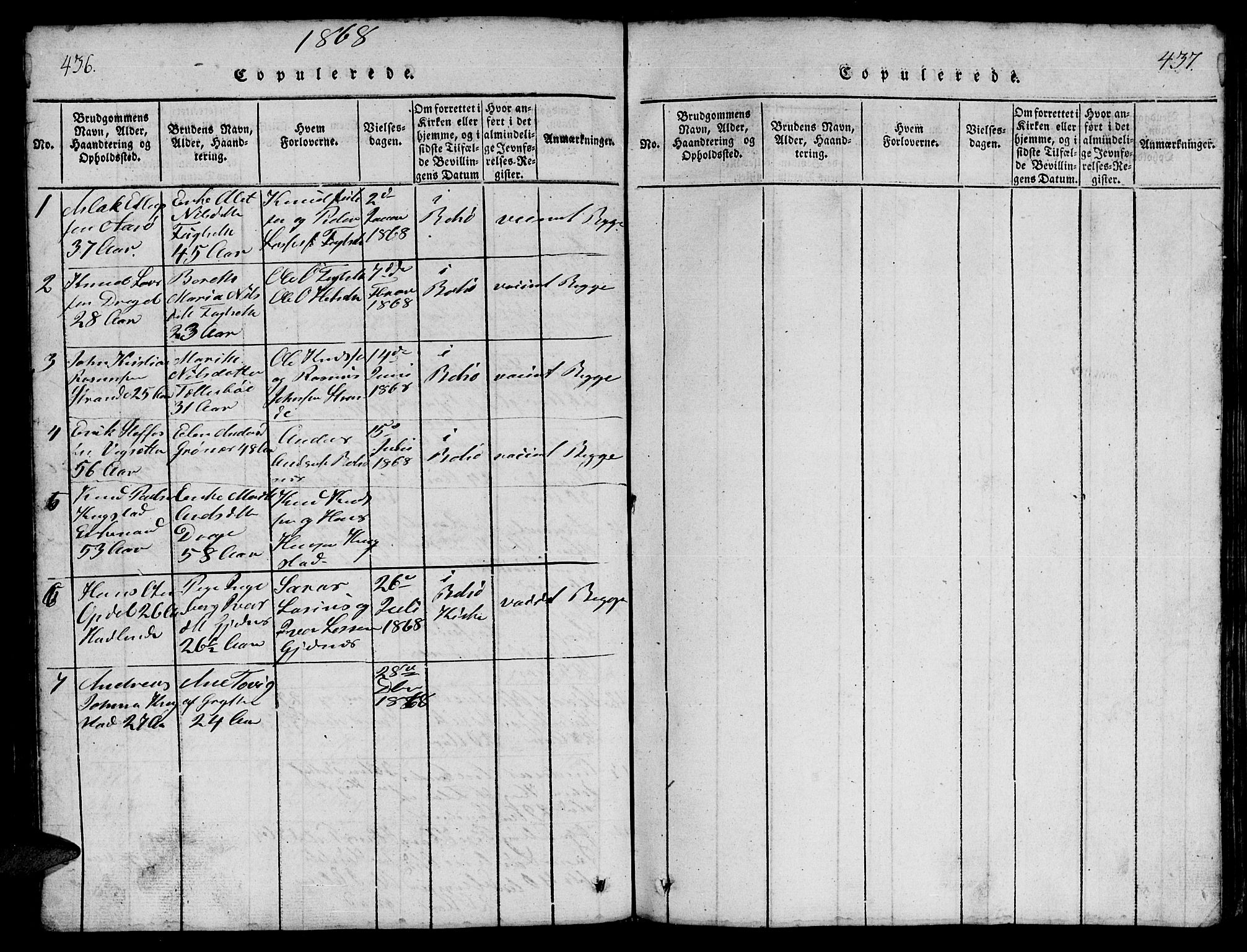 Ministerialprotokoller, klokkerbøker og fødselsregistre - Møre og Romsdal, AV/SAT-A-1454/555/L0665: Parish register (copy) no. 555C01, 1818-1868, p. 436-437