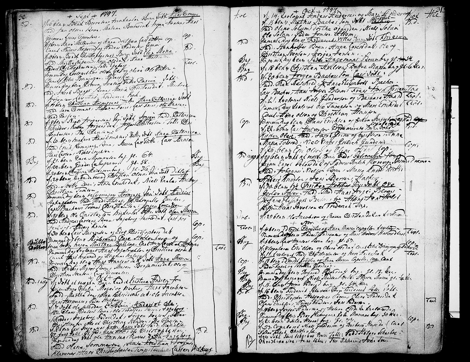 Botne kirkebøker, SAKO/A-340/F/Fa/L0003: Parish register (official) no. I 3 /1, 1792-1844, p. 30-31
