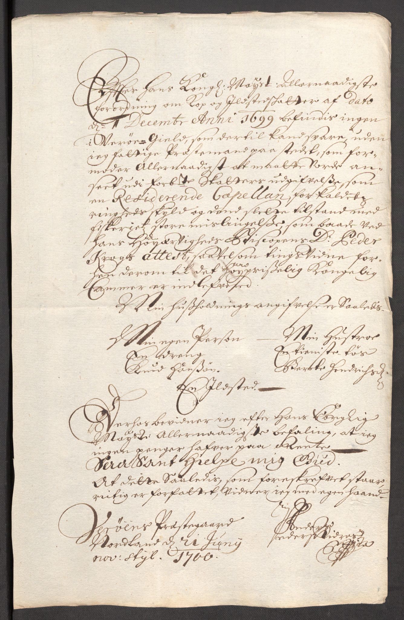 Rentekammeret inntil 1814, Reviderte regnskaper, Fogderegnskap, AV/RA-EA-4092/R67/L4678: Fogderegnskap Vesterålen, Andenes og Lofoten, 1696-1708, p. 310