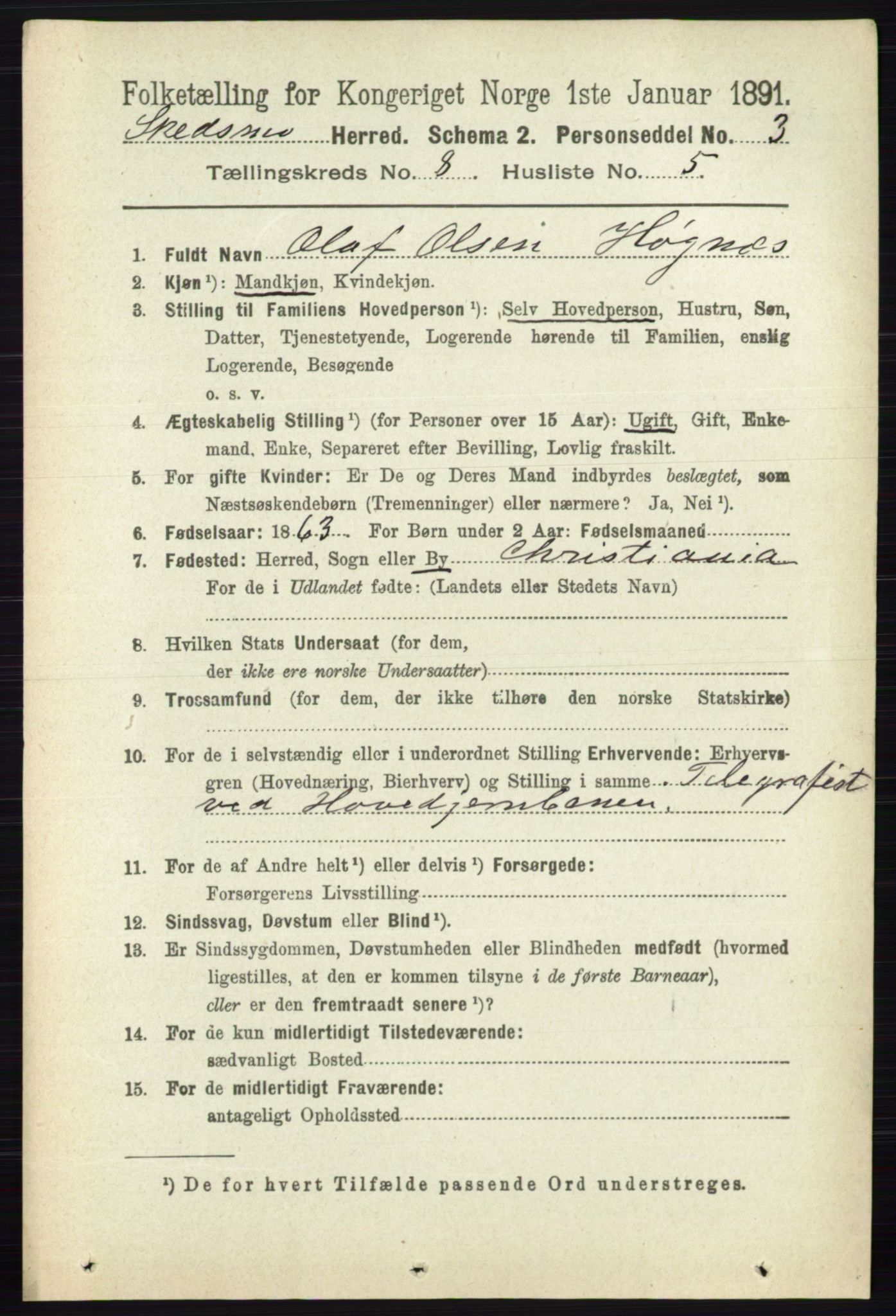 RA, 1891 census for 0231 Skedsmo, 1891, p. 4061
