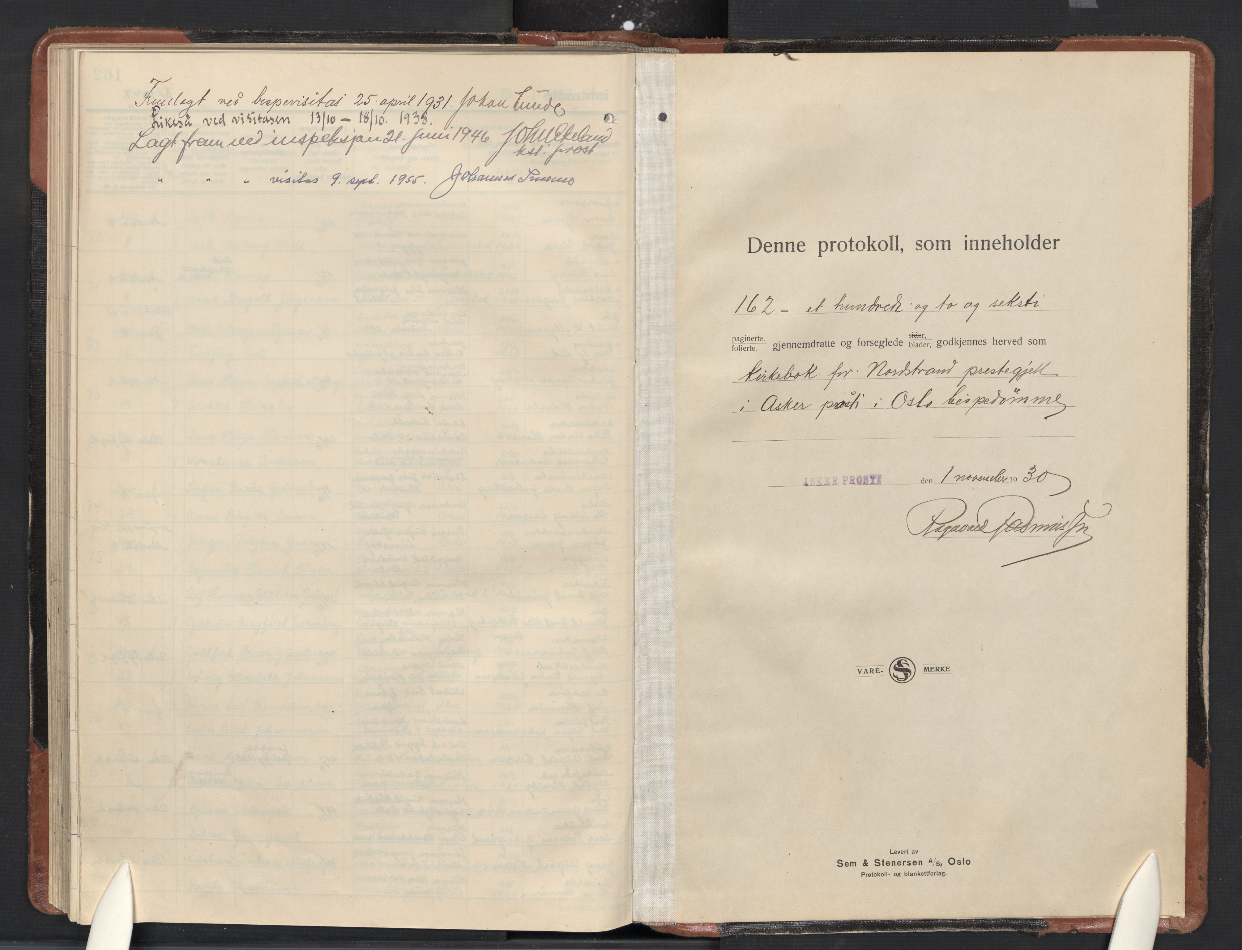 Nordstrand prestekontor Kirkebøker, SAO/A-10362a/F/Fa/L0007: Parish register (official) no. I 7, 1930-1947