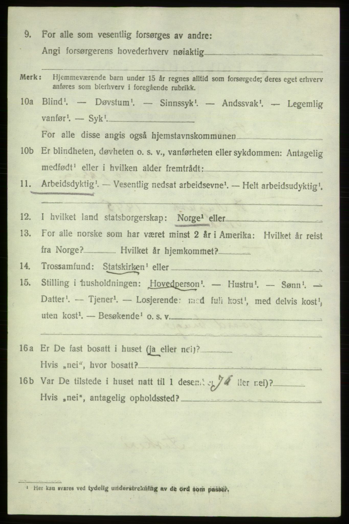 SAB, 1920 census for Fitjar, 1920, p. 2741