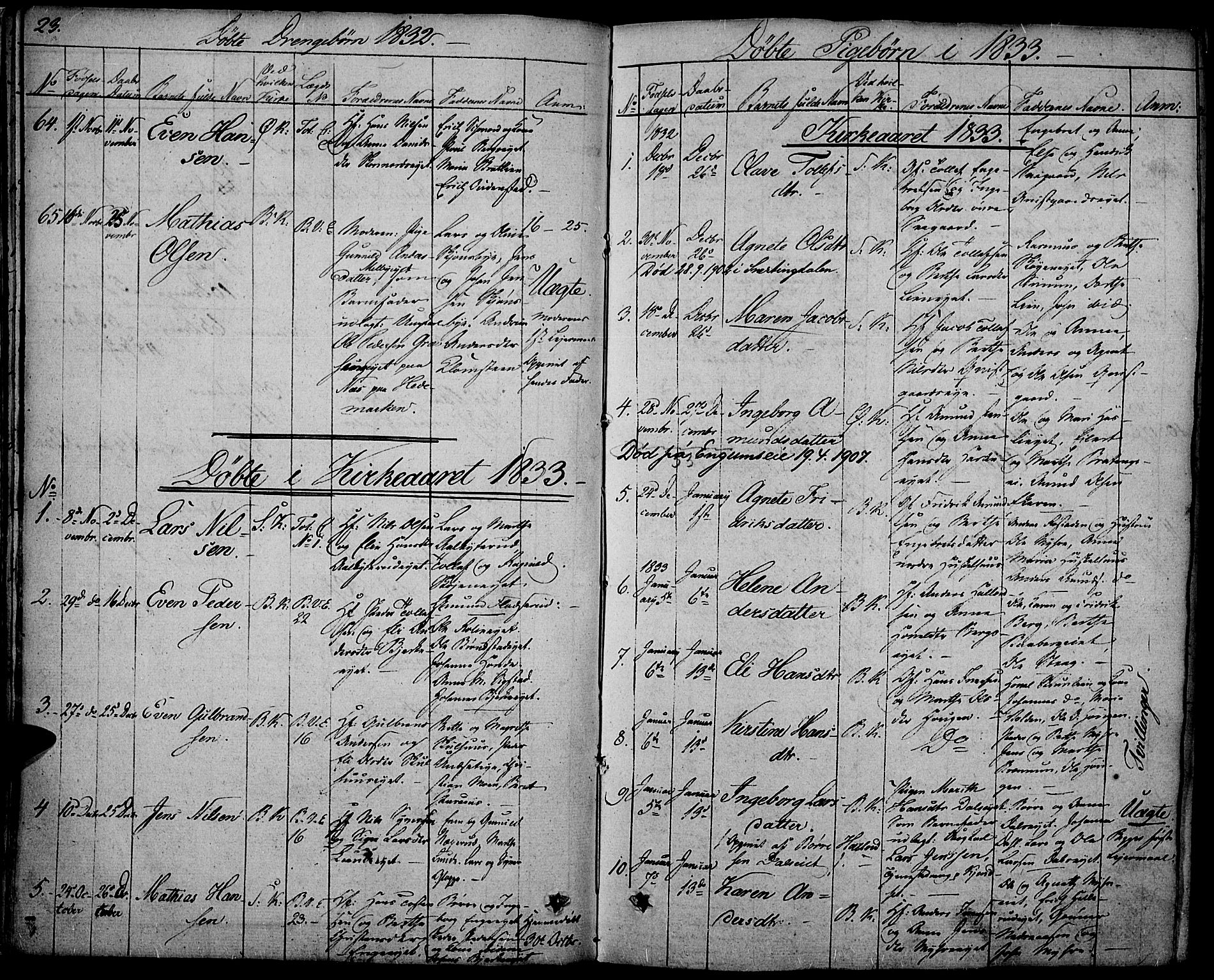 Biri prestekontor, SAH/PREST-096/H/Ha/Haa/L0004: Parish register (official) no. 4, 1829-1842, p. 23