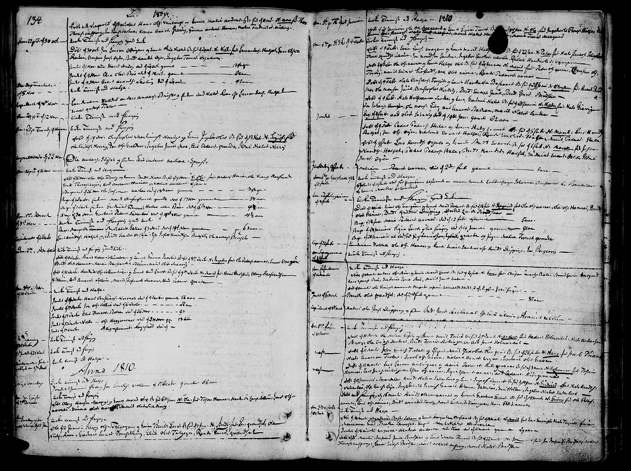 Ministerialprotokoller, klokkerbøker og fødselsregistre - Møre og Romsdal, SAT/A-1454/592/L1022: Parish register (official) no. 592A01, 1784-1819, p. 134