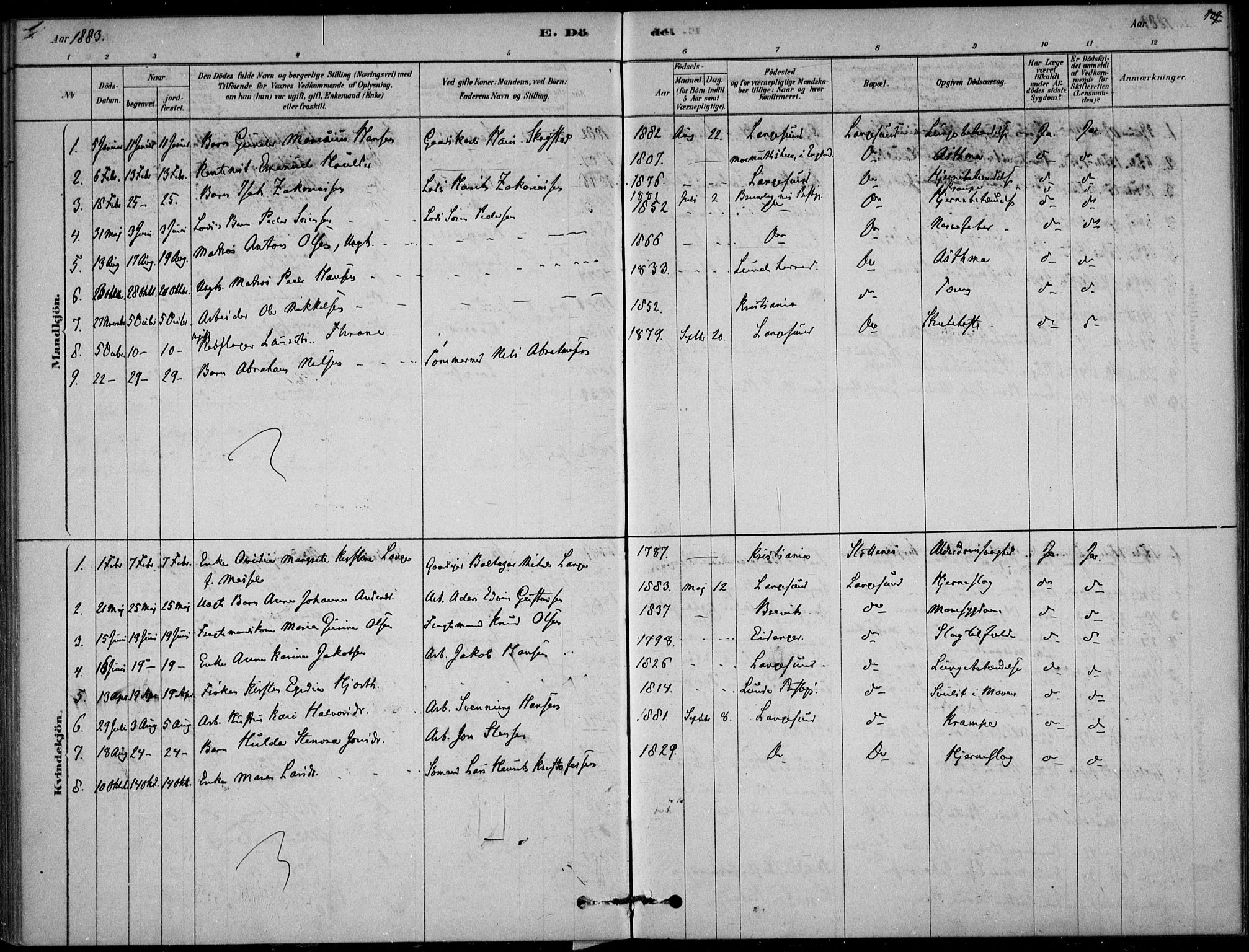 Langesund kirkebøker, SAKO/A-280/F/Fa/L0002: Parish register (official) no. 2, 1878-1892, p. 109