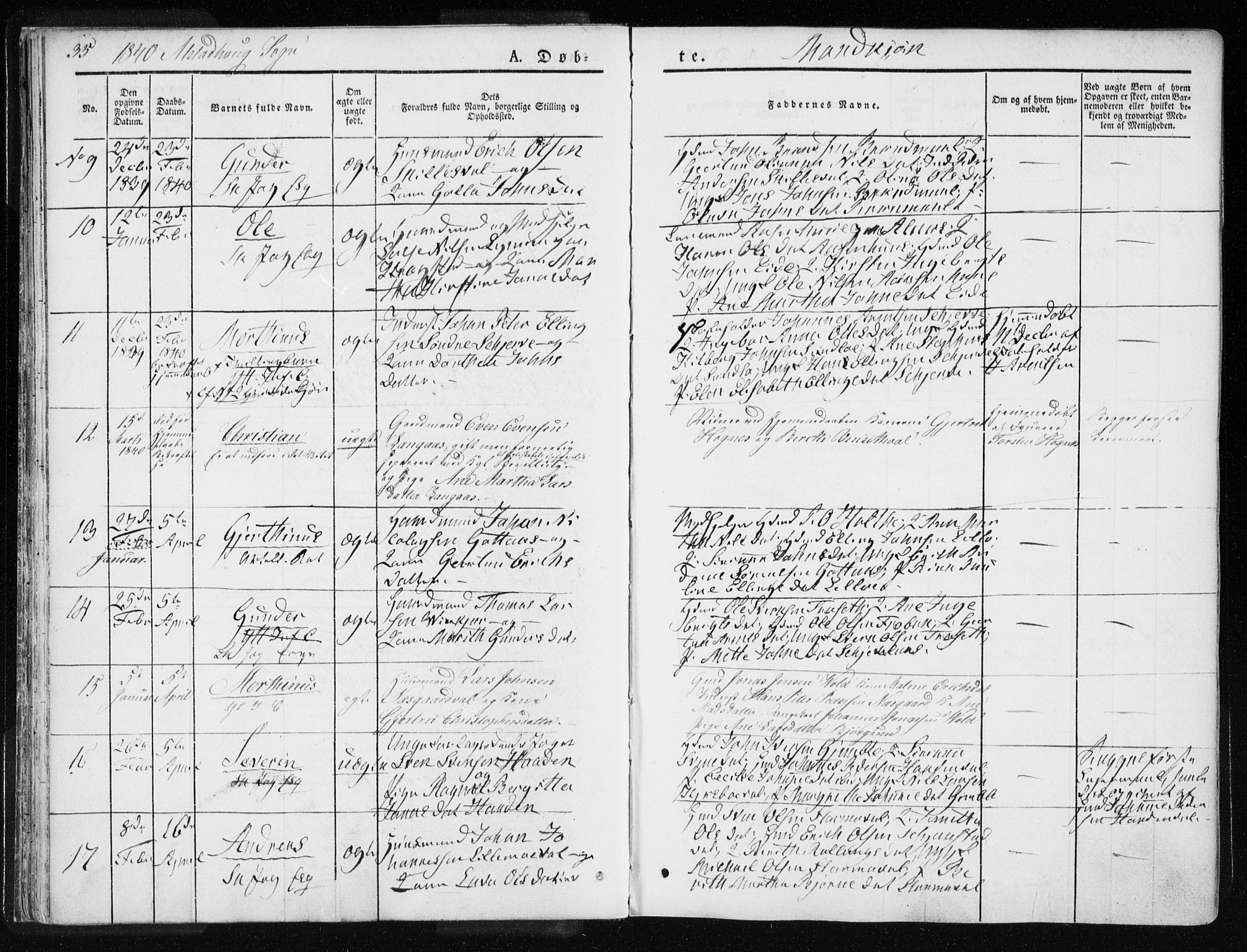 Ministerialprotokoller, klokkerbøker og fødselsregistre - Nord-Trøndelag, AV/SAT-A-1458/717/L0154: Parish register (official) no. 717A06 /1, 1836-1849, p. 35