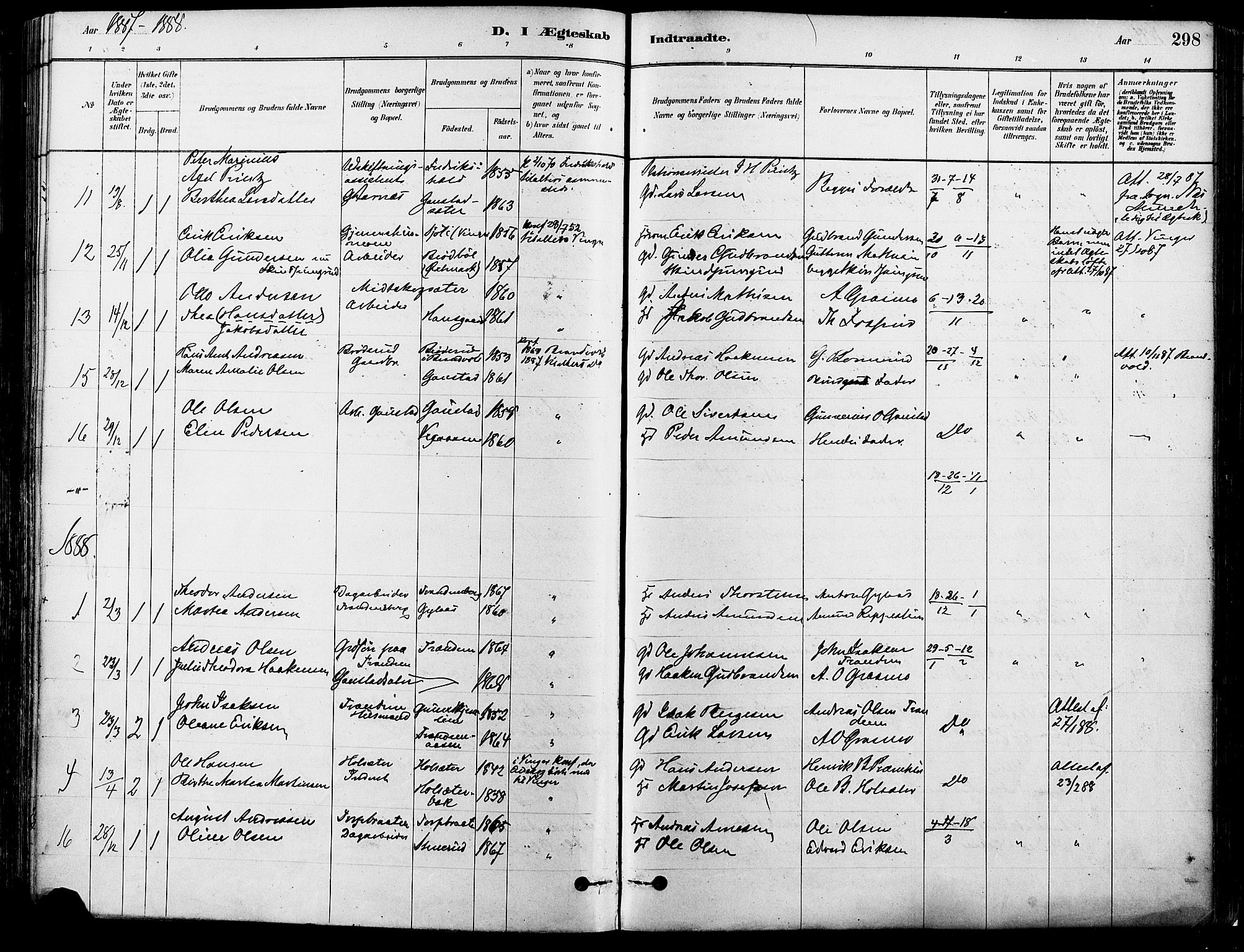 Eidskog prestekontor, SAH/PREST-026/H/Ha/Haa/L0003: Parish register (official) no. 3, 1879-1892, p. 298