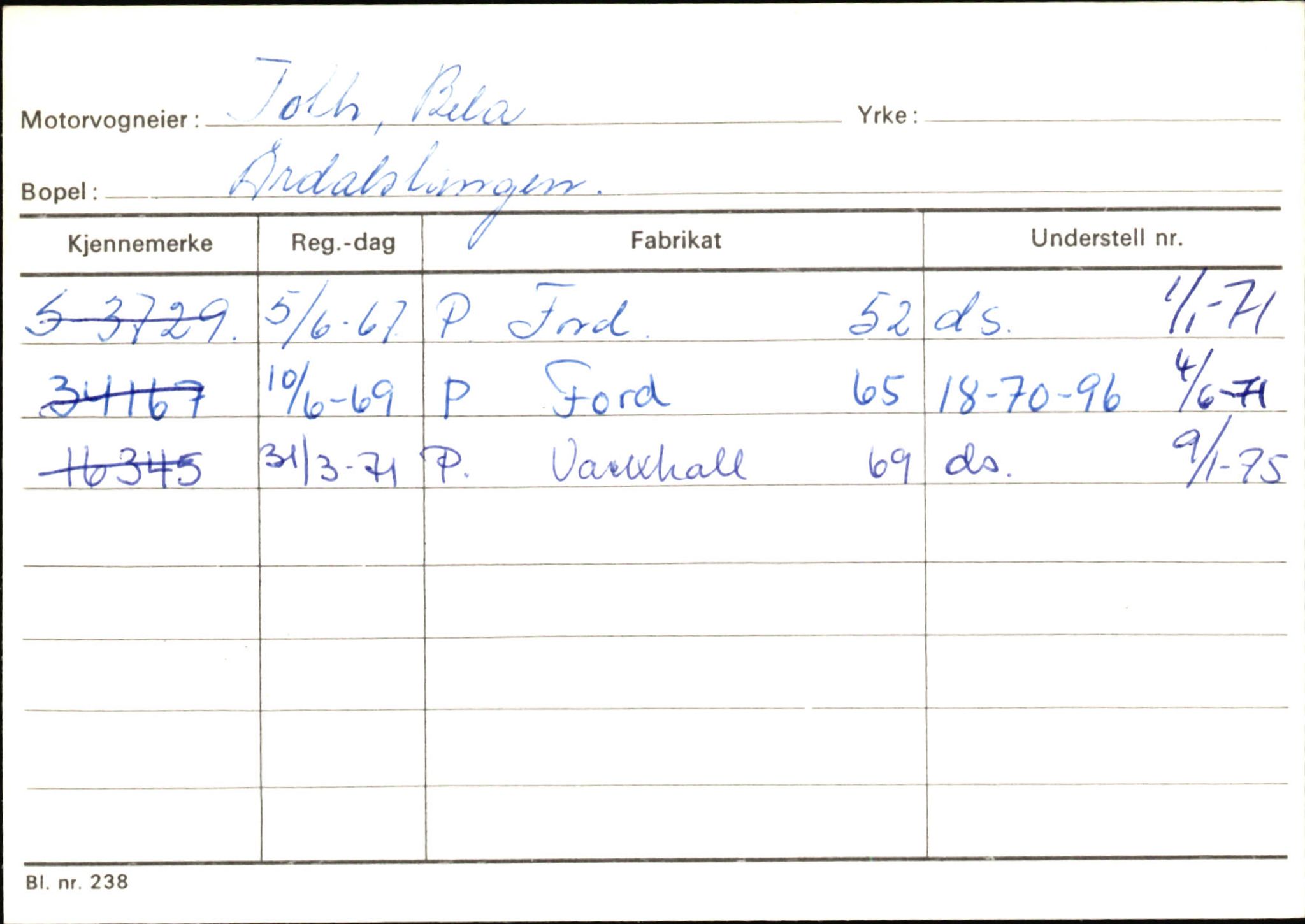 Statens vegvesen, Sogn og Fjordane vegkontor, AV/SAB-A-5301/4/F/L0146: Registerkort Årdal R-Å samt diverse kort, 1945-1975, p. 959