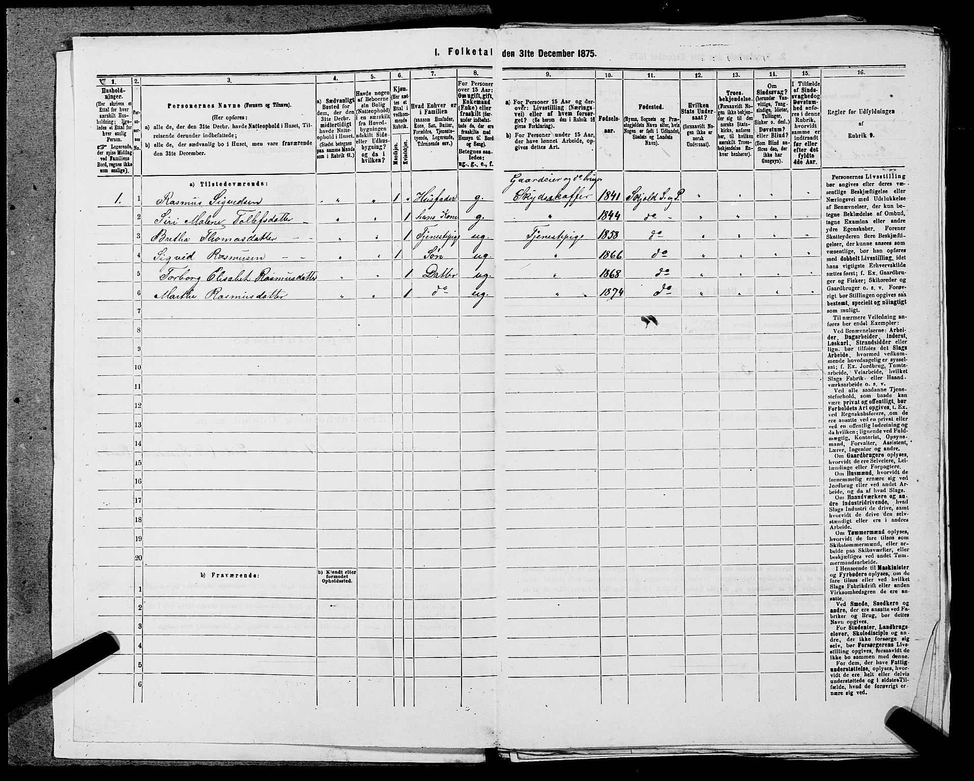 SAST, 1875 census for 1154P Skjold, 1875, p. 523