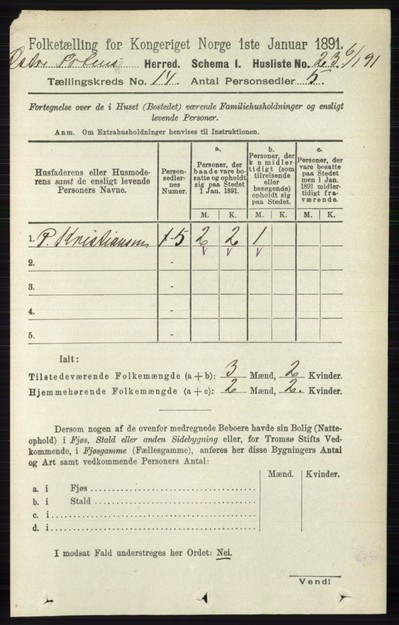 RA, 1891 census for 0528 Østre Toten, 1891, p. 9060