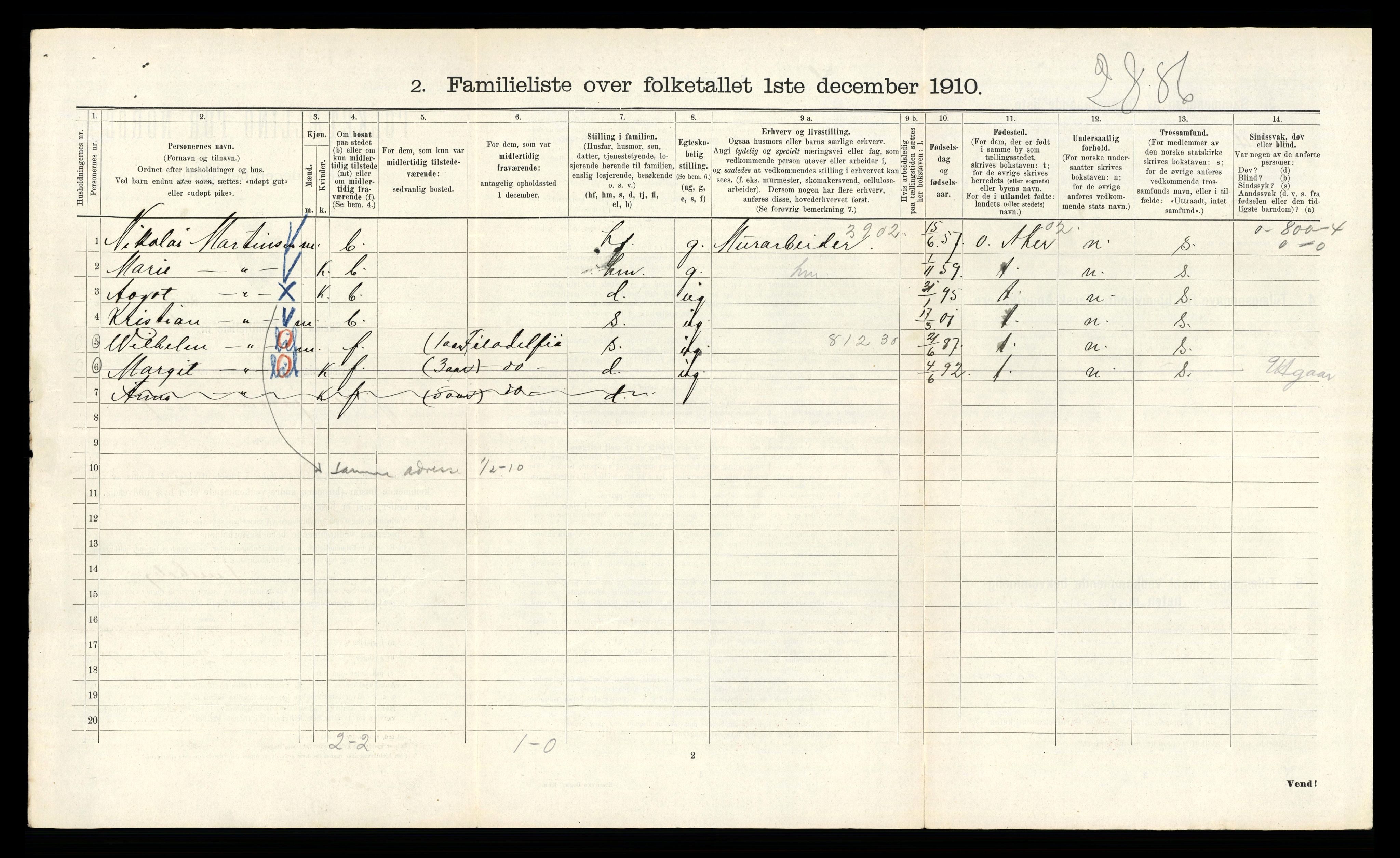 RA, 1910 census for Kristiania, 1910, p. 28252