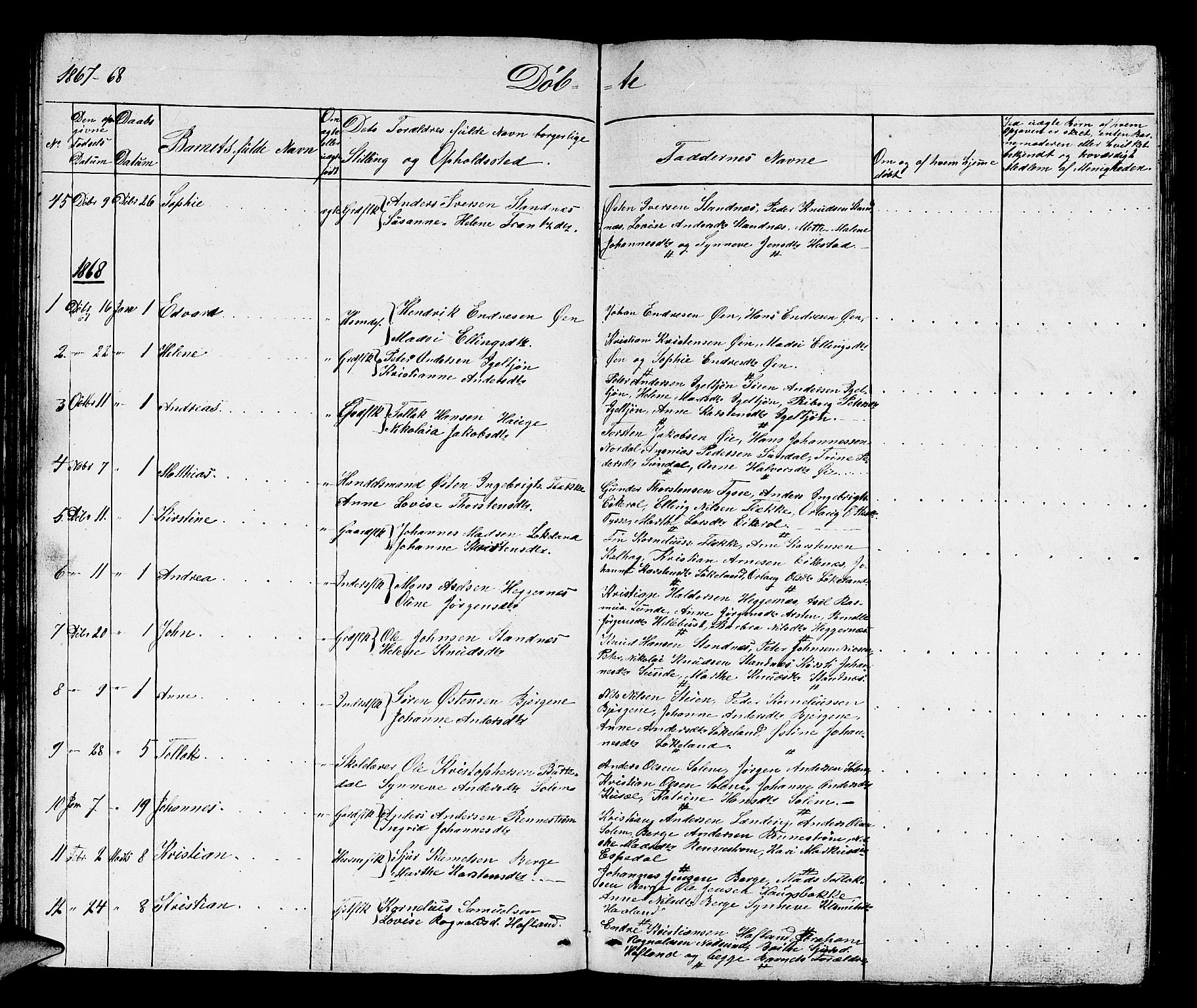 Fjaler sokneprestembete, SAB/A-79801/H/Hab/Habc/L0001: Parish register (copy) no. C 1, 1852-1878, p. 48