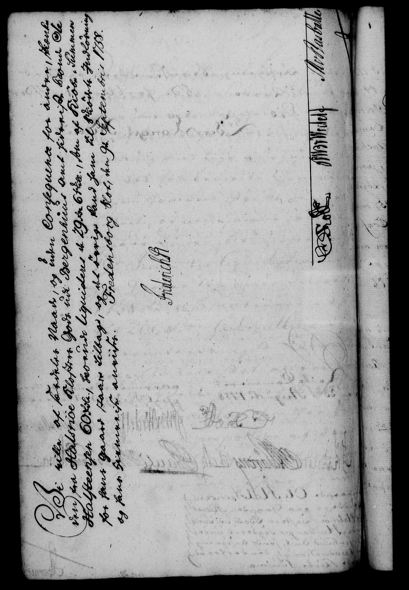 Rentekammeret, Kammerkanselliet, RA/EA-3111/G/Gf/Gfa/L0040: Norsk relasjons- og resolusjonsprotokoll (merket RK 52.40), 1758, p. 603