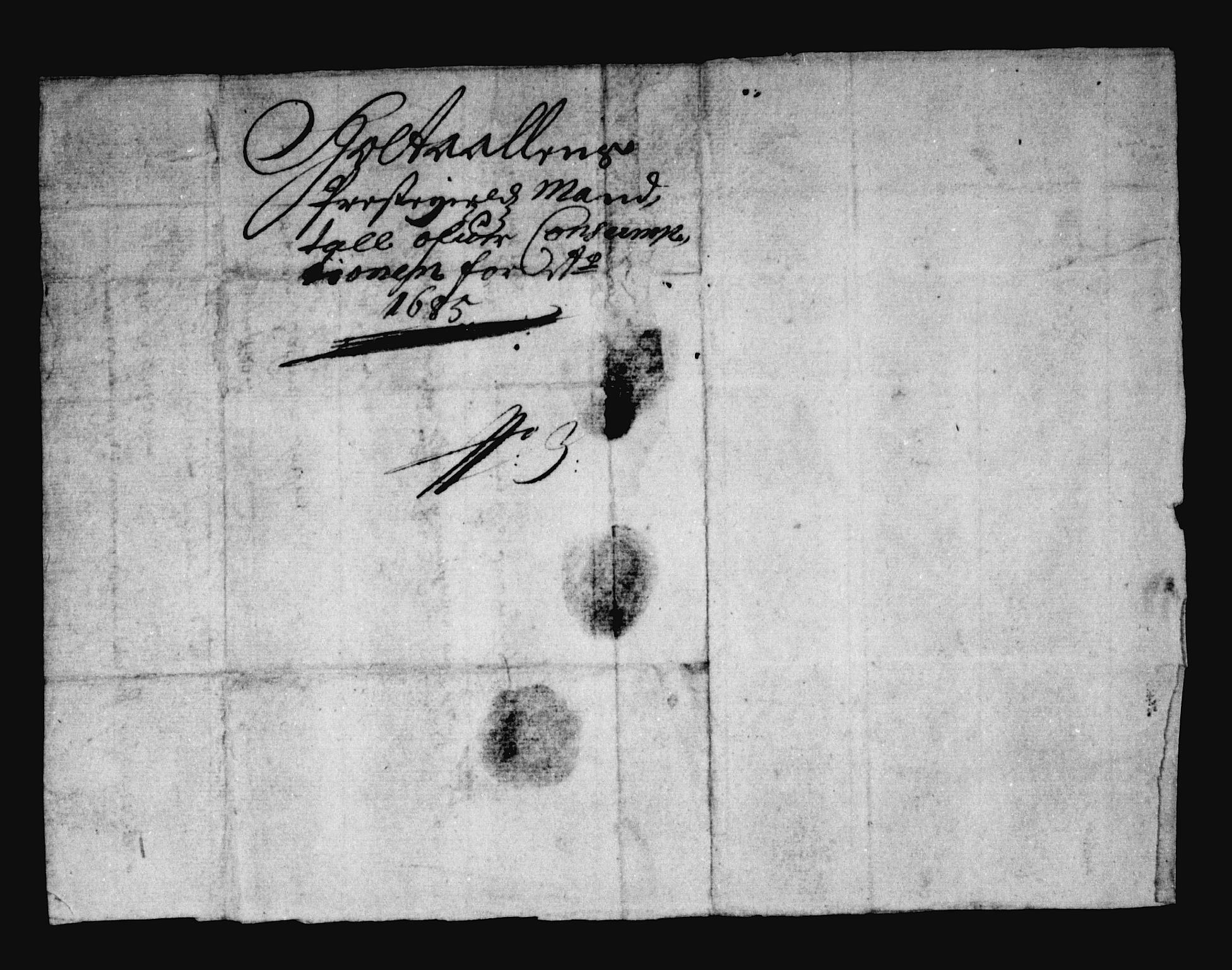 Rentekammeret inntil 1814, Reviderte regnskaper, Stiftamtstueregnskaper, Trondheim stiftamt og Nordland amt, AV/RA-EA-6044/R/Rg/L0079: Trondheim stiftamt og Nordland amt, 1685