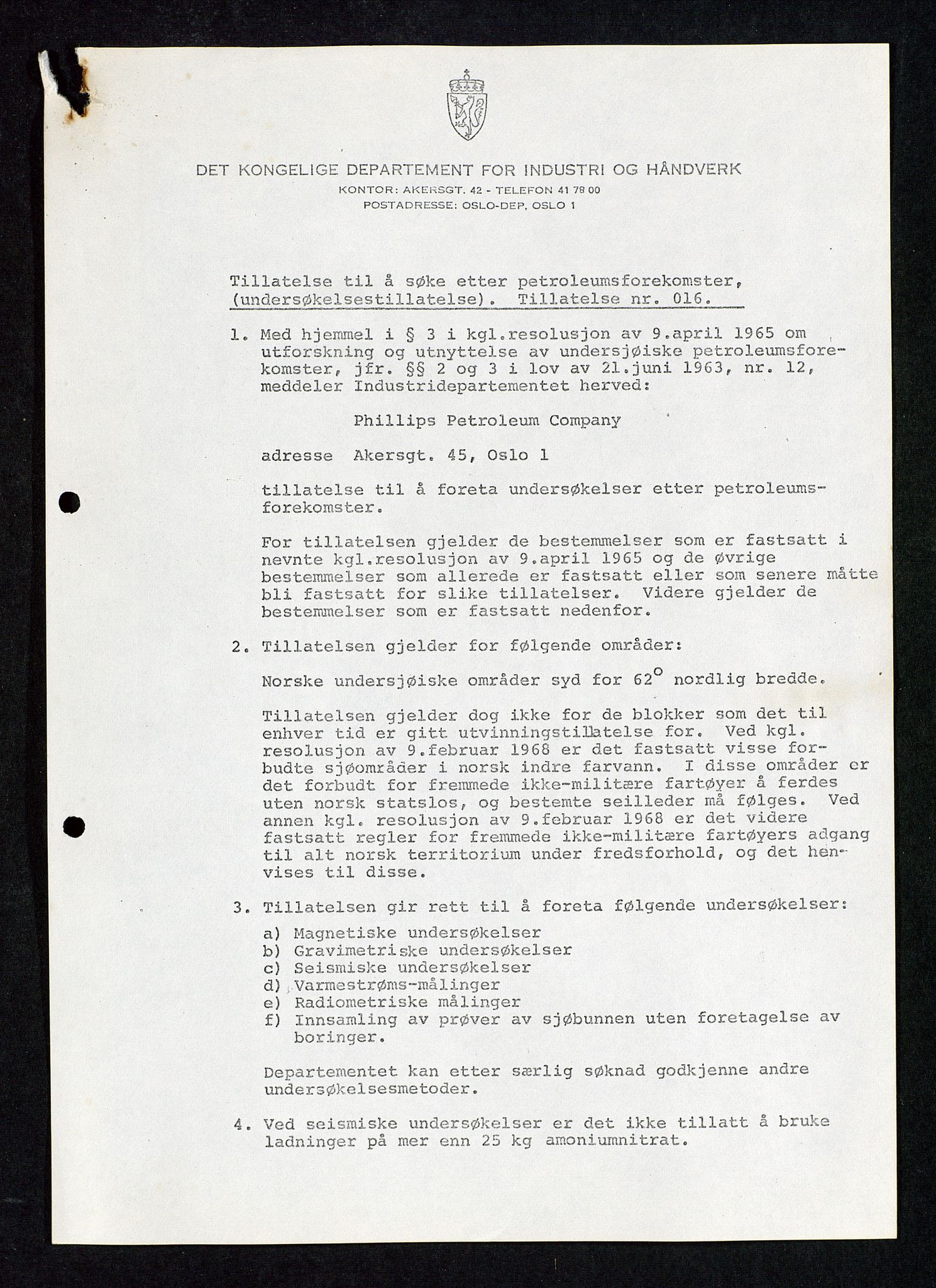 Industridepartementet, Oljekontoret, AV/SAST-A-101348/Da/L0003: Arkivnøkkel 711 Undersøkelser og utforskning, 1963-1971, p. 564