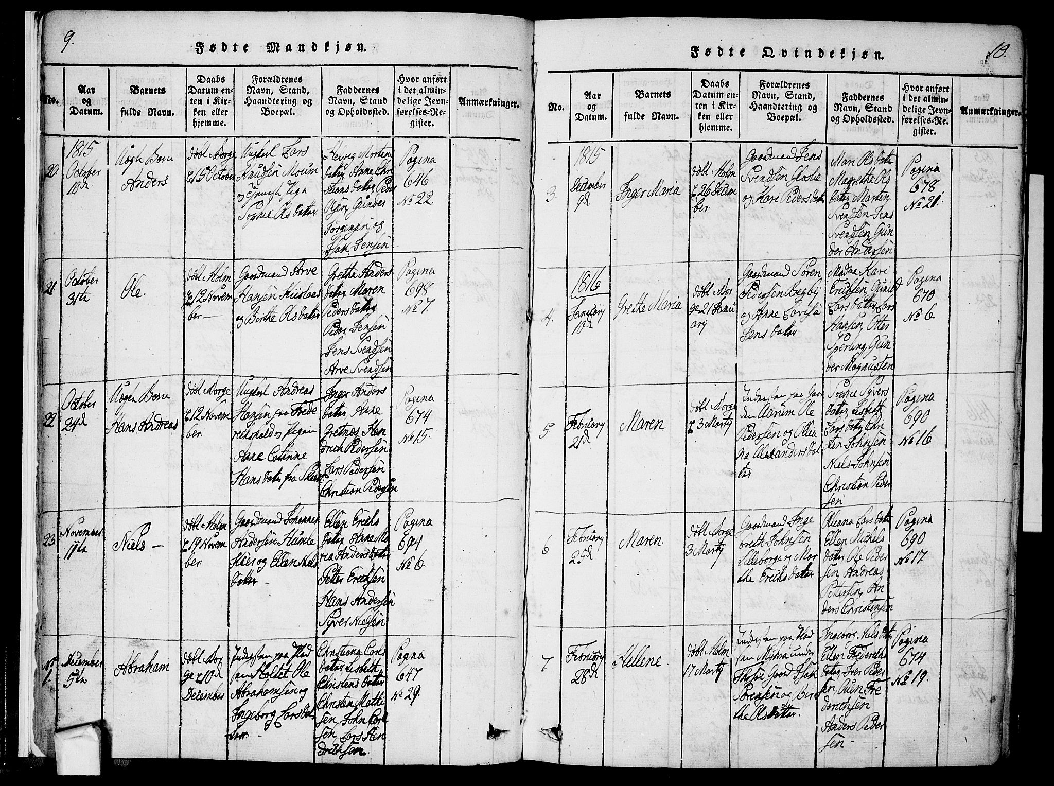 Borge prestekontor Kirkebøker, AV/SAO-A-10903/F/Fa/L0003: Parish register (official) no. I 3, 1815-1836, p. 9-10