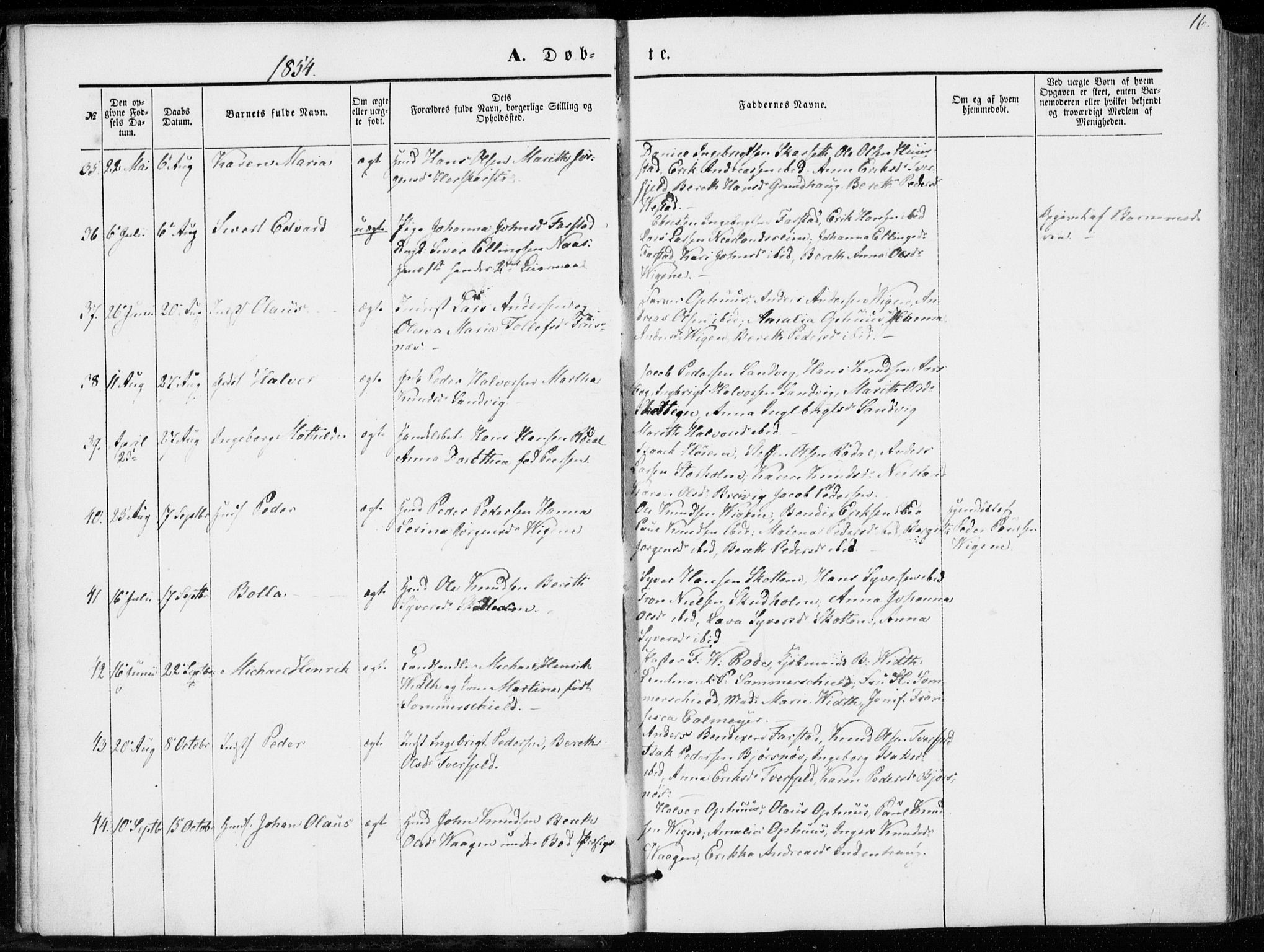 Ministerialprotokoller, klokkerbøker og fødselsregistre - Møre og Romsdal, AV/SAT-A-1454/566/L0767: Parish register (official) no. 566A06, 1852-1868, p. 16