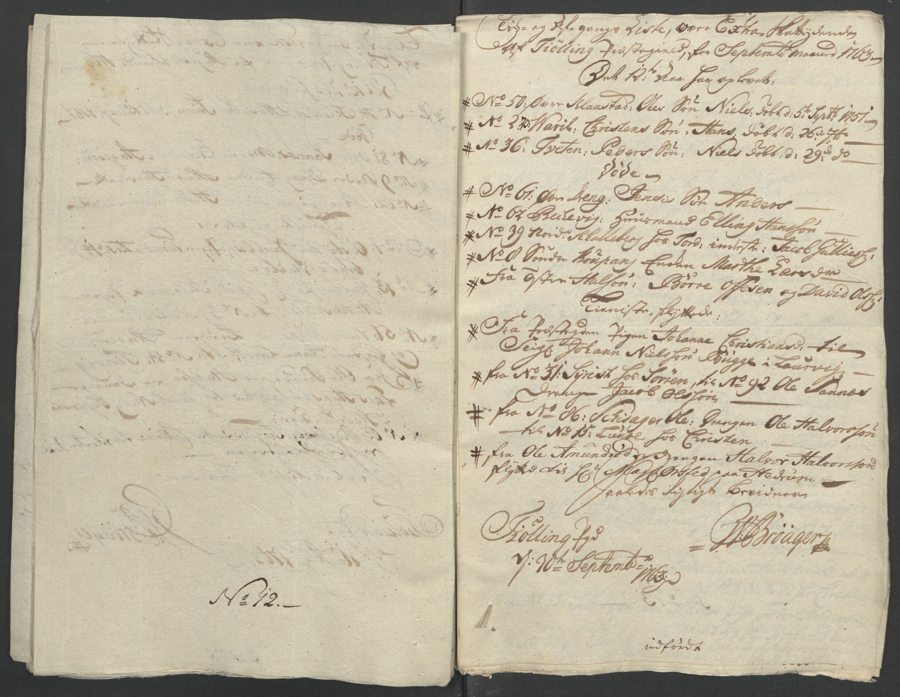 Rentekammeret inntil 1814, Reviderte regnskaper, Fogderegnskap, AV/RA-EA-4092/R33/L2033: Ekstraskatten Larvik grevskap, 1762-1764, p. 260