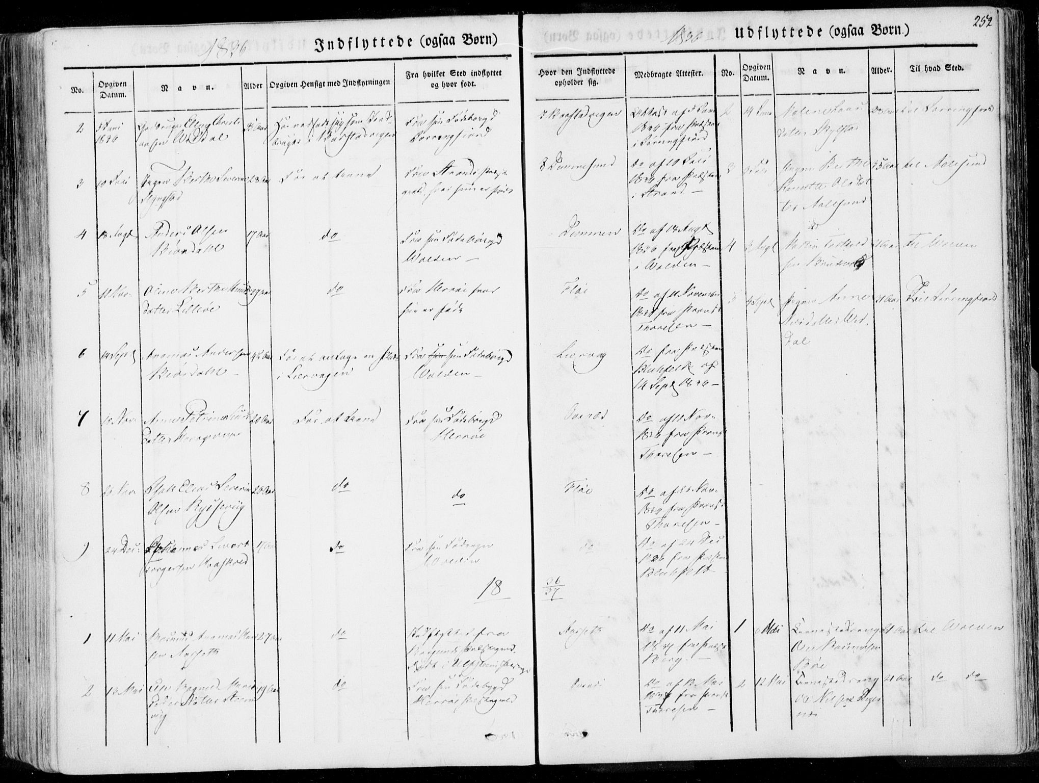 Ministerialprotokoller, klokkerbøker og fødselsregistre - Møre og Romsdal, AV/SAT-A-1454/509/L0104: Parish register (official) no. 509A02, 1833-1847, p. 252