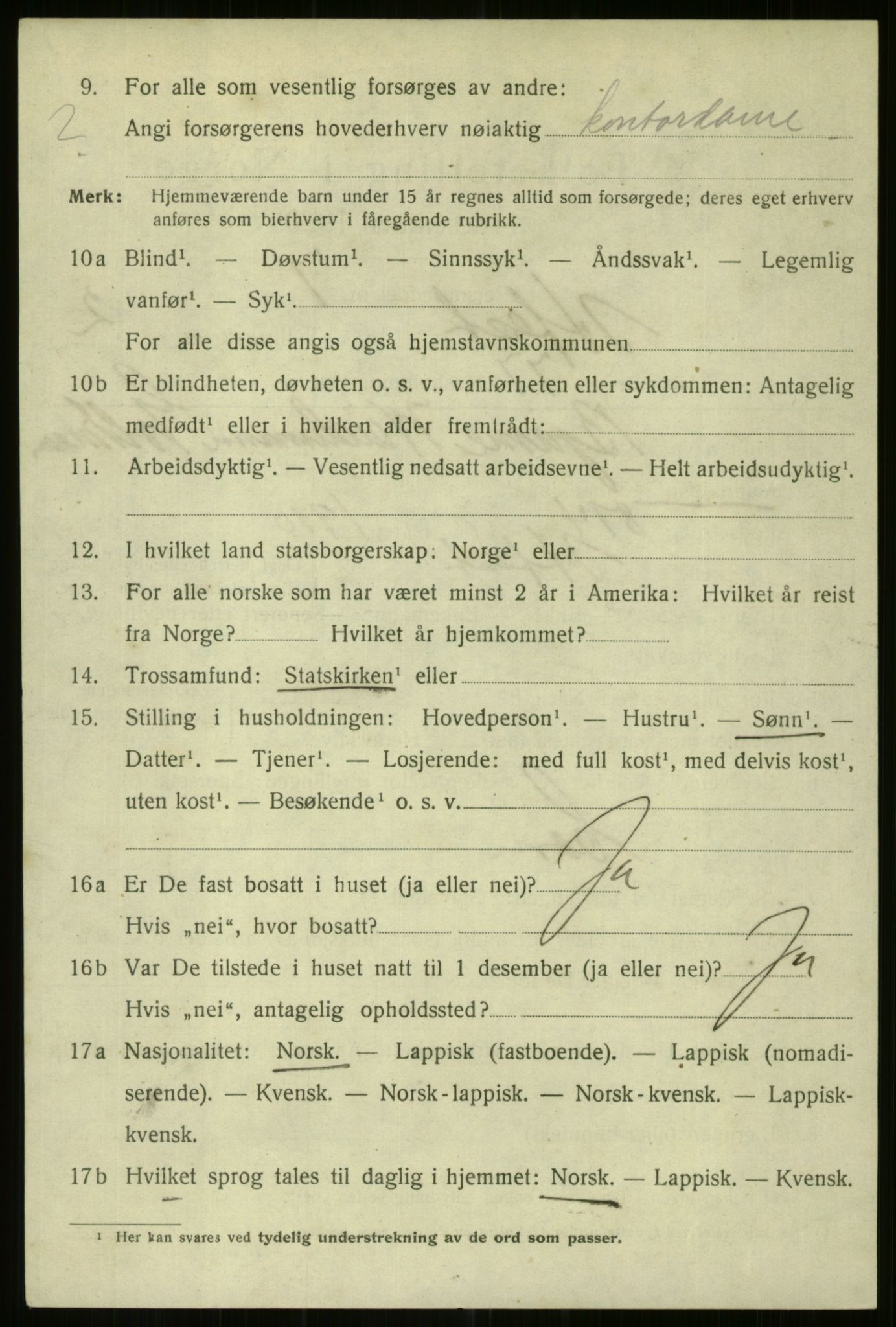 SATØ, 1920 census for Hammerfest, 1920, p. 7582