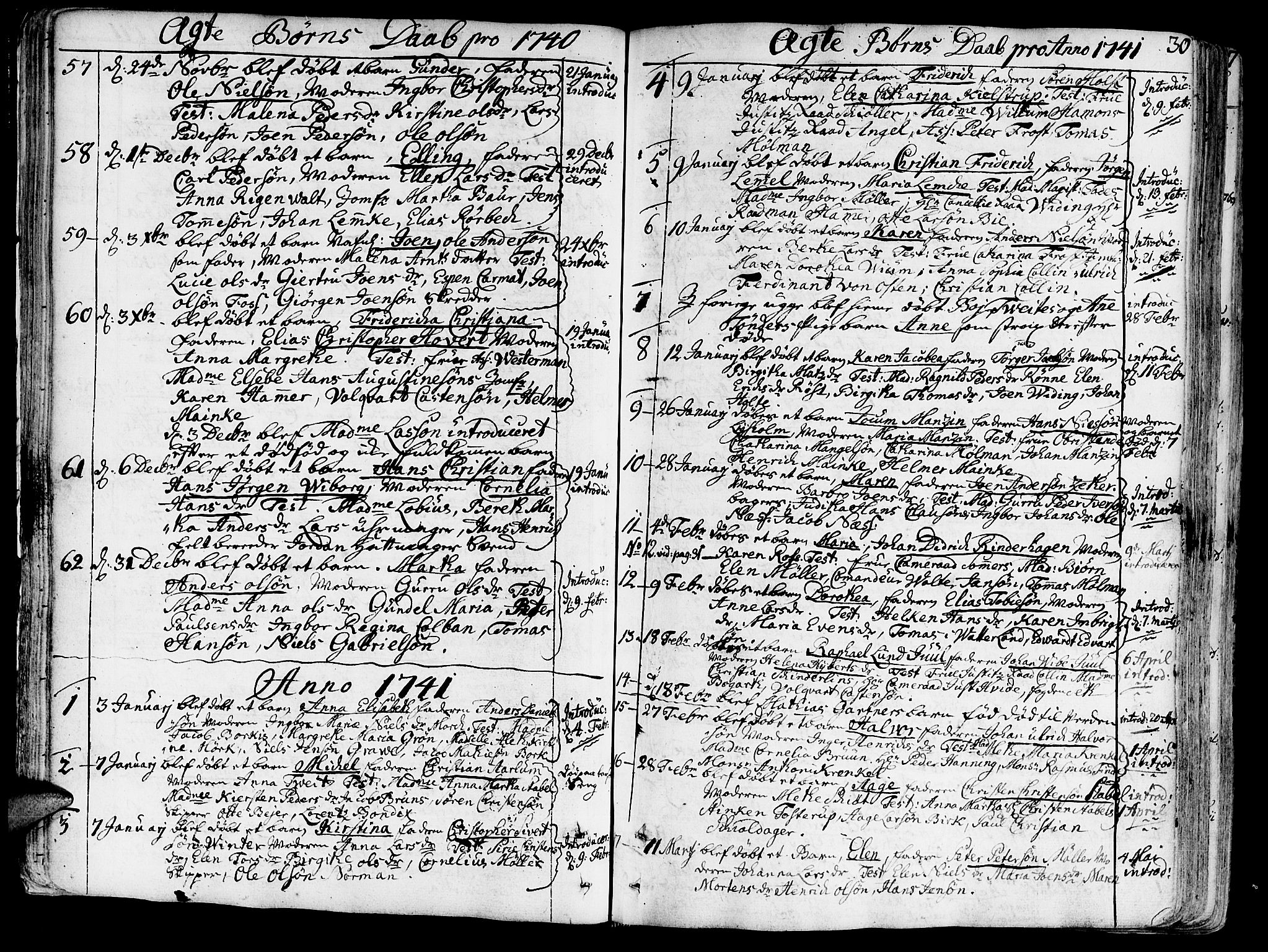 Ministerialprotokoller, klokkerbøker og fødselsregistre - Sør-Trøndelag, SAT/A-1456/602/L0103: Parish register (official) no. 602A01, 1732-1774, p. 30