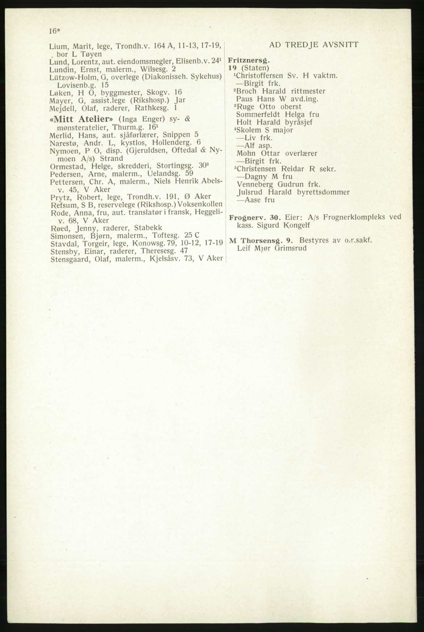 Kristiania/Oslo adressebok, PUBL/-, 1940, p. 14