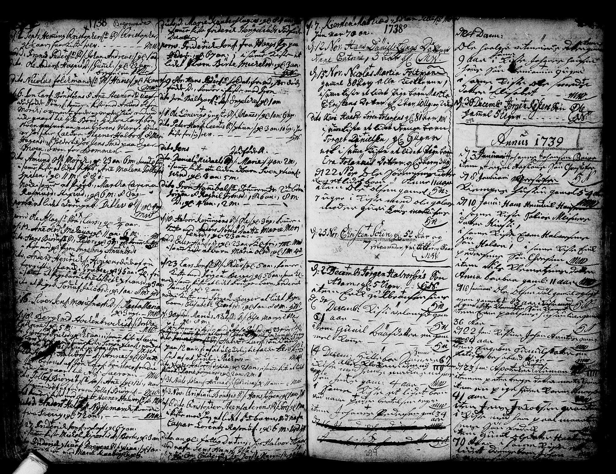 Kongsberg kirkebøker, AV/SAKO-A-22/F/Fa/L0002: Parish register (official) no. I 2, 1721-1743, p. 282-283