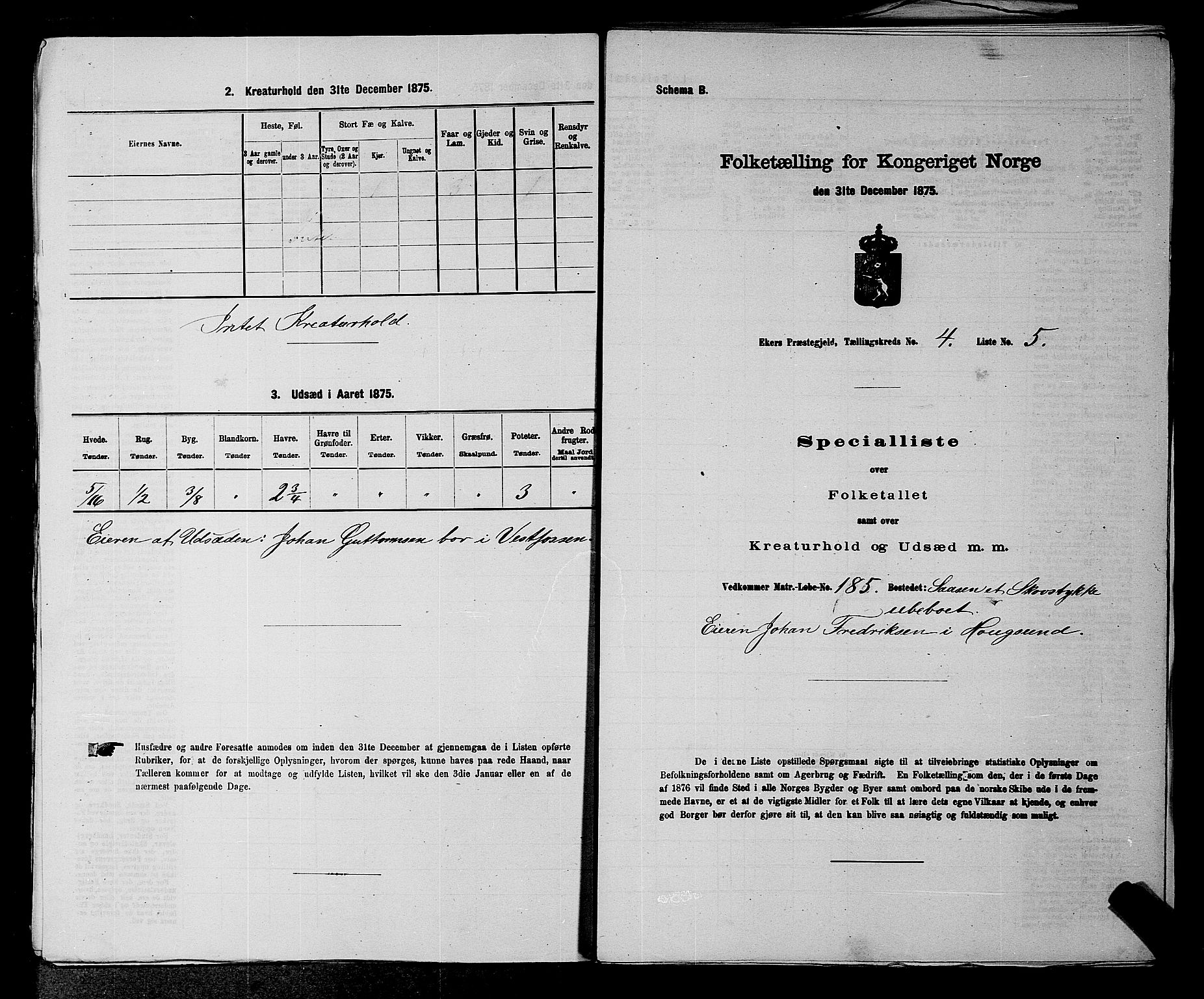 SAKO, 1875 census for 0624P Eiker, 1875, p. 729