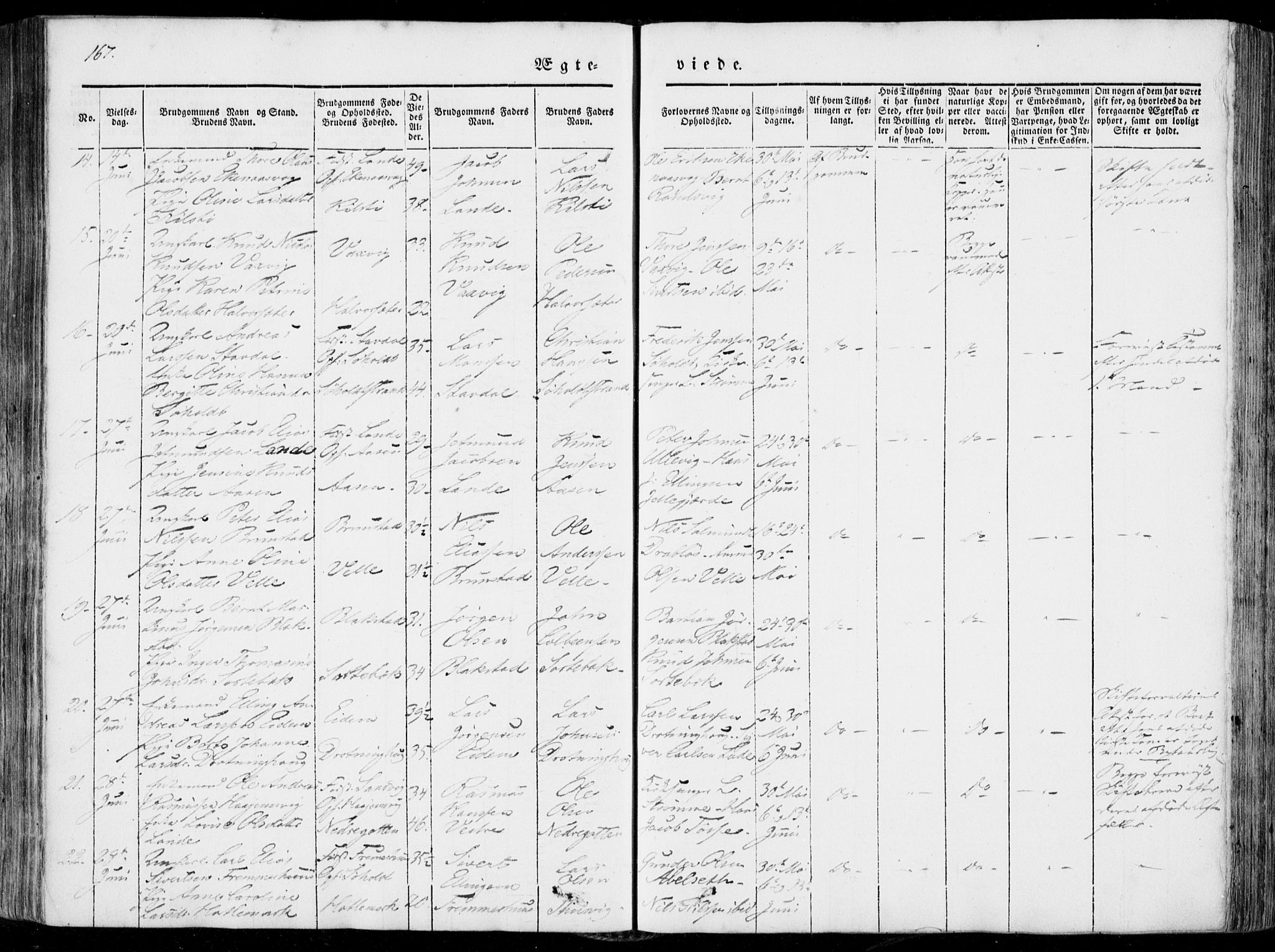 Ministerialprotokoller, klokkerbøker og fødselsregistre - Møre og Romsdal, AV/SAT-A-1454/522/L0313: Parish register (official) no. 522A08, 1852-1862, p. 167