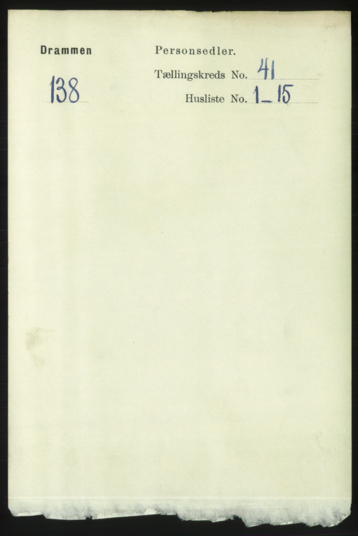 RA, 1891 census for 0602 Drammen, 1891, p. 24151