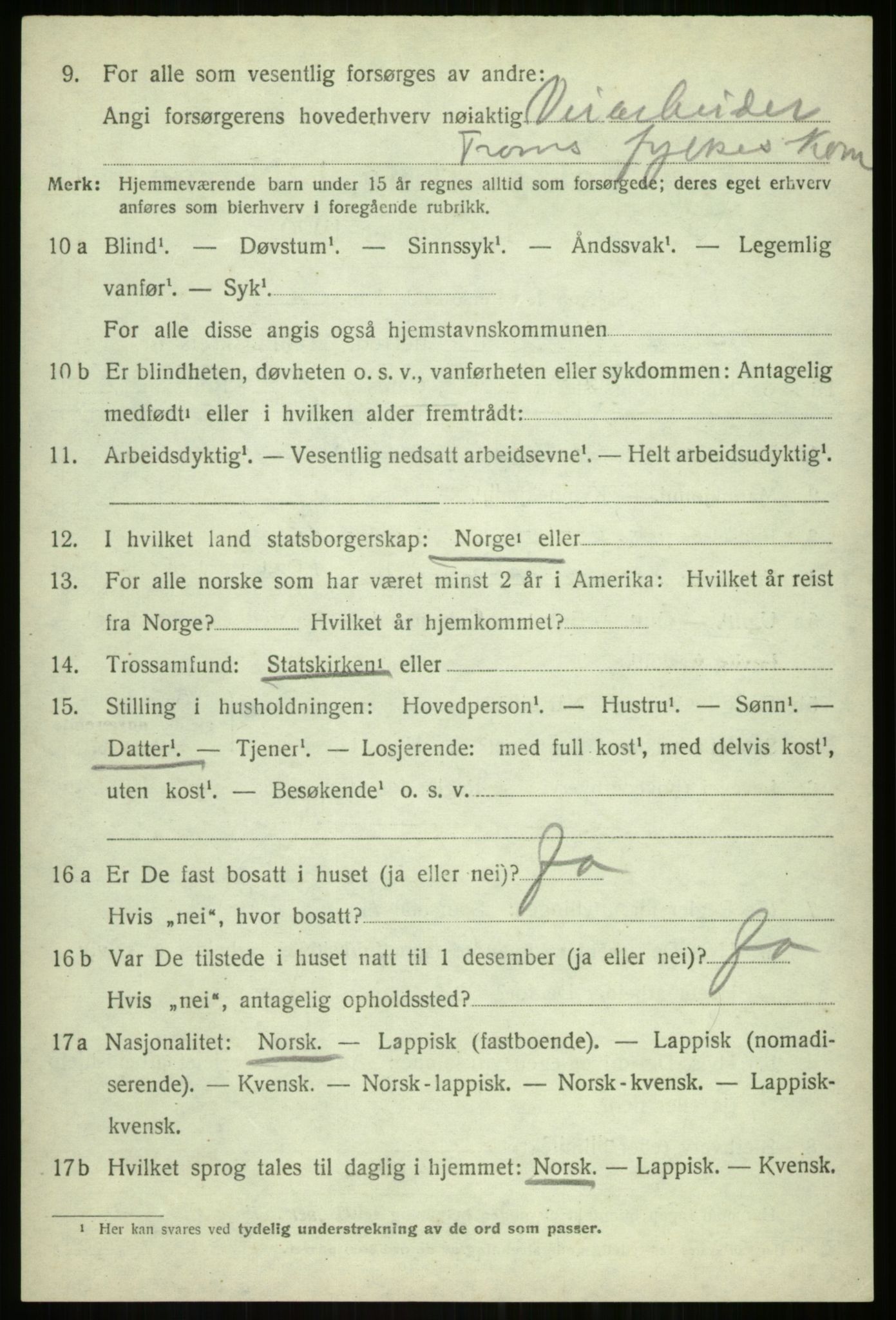 SATØ, 1920 census for Balsfjord, 1920, p. 6365