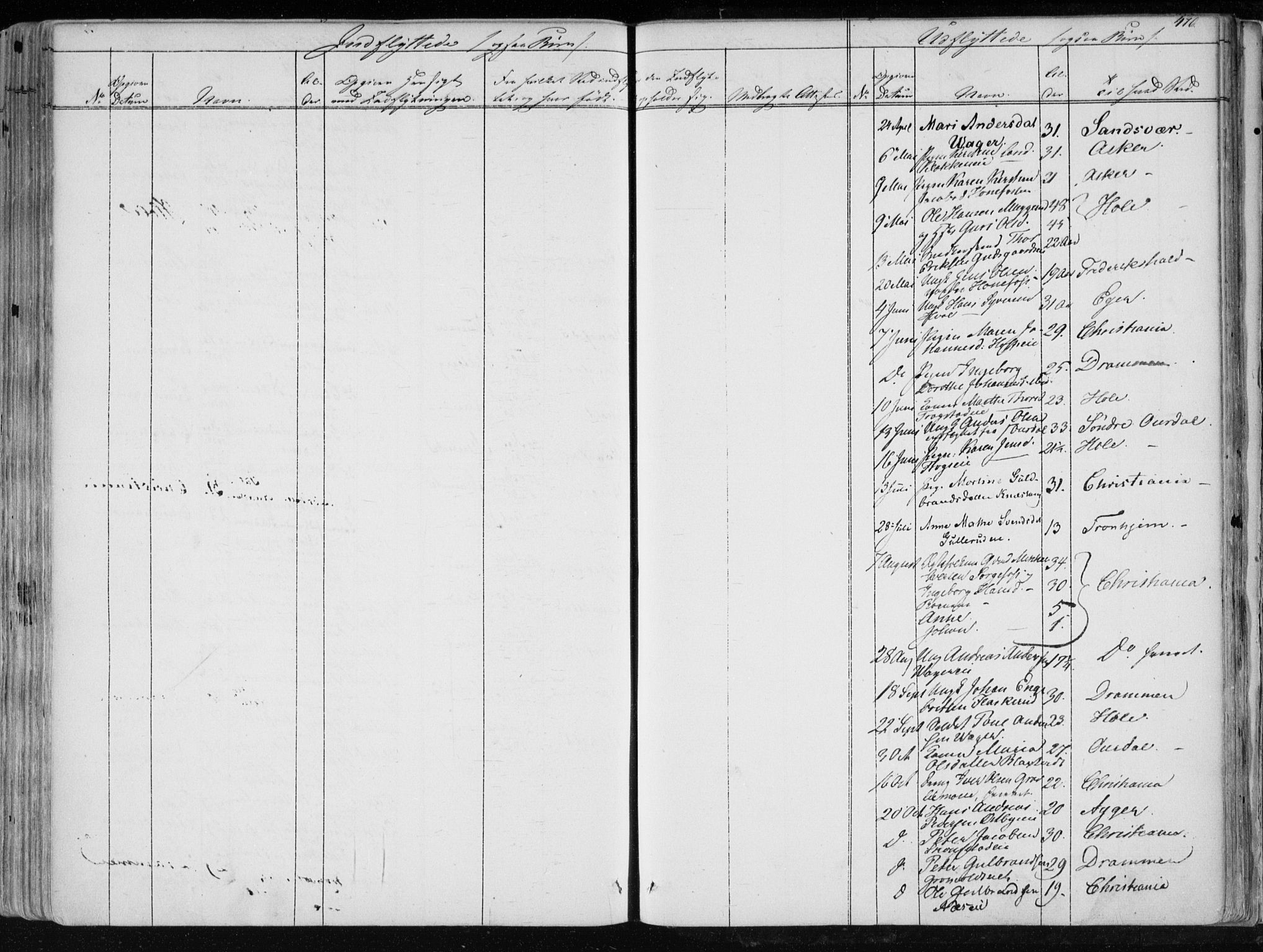 Norderhov kirkebøker, AV/SAKO-A-237/F/Fa/L0010: Parish register (official) no. 10, 1837-1847, p. 476