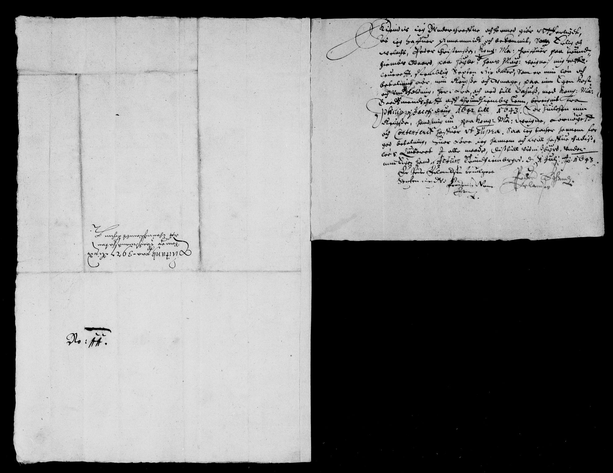 Rentekammeret inntil 1814, Reviderte regnskaper, Lensregnskaper, AV/RA-EA-5023/R/Rb/Rbw/L0076: Trondheim len, 1642-1643