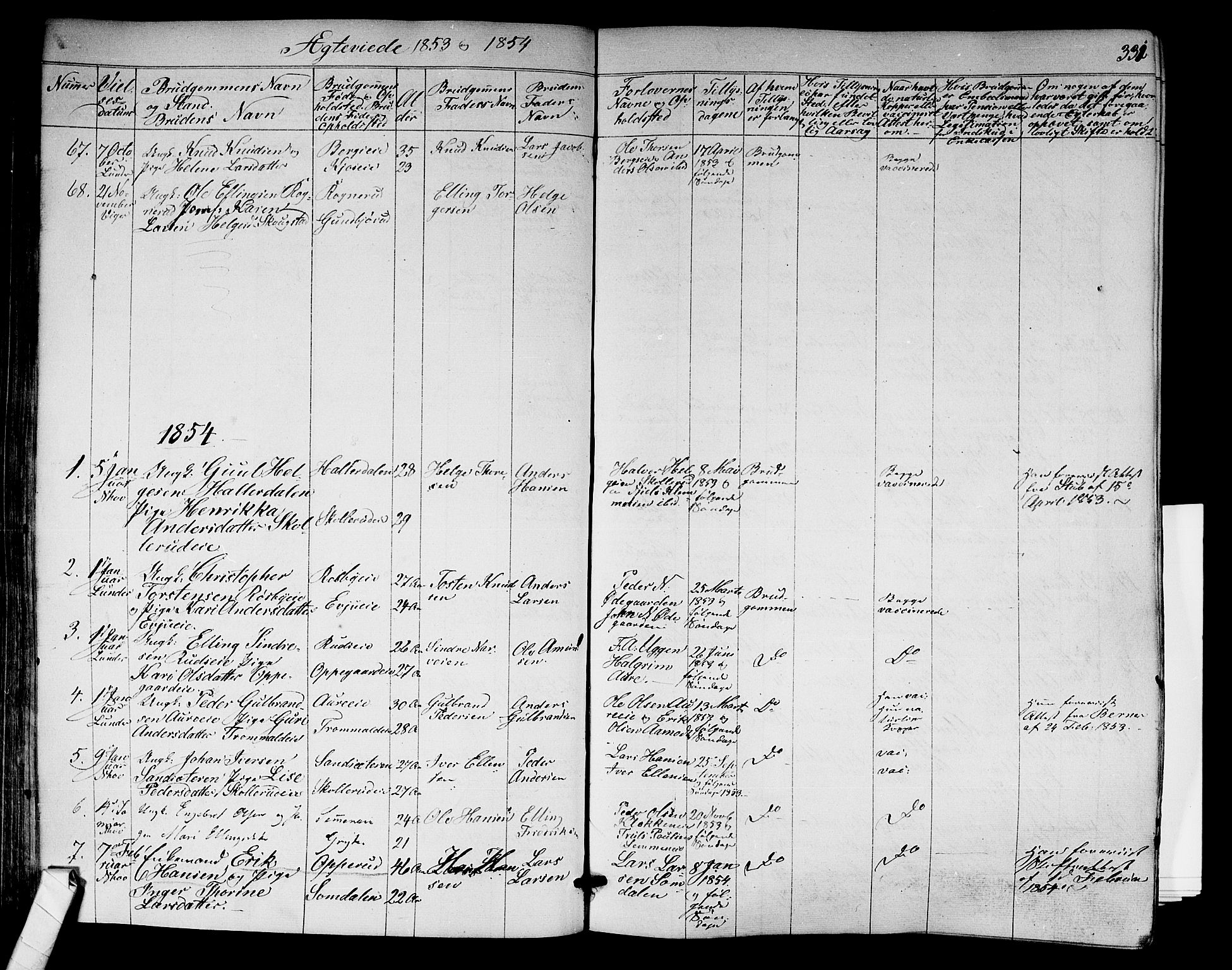 Norderhov kirkebøker, AV/SAKO-A-237/F/Fa/L0011: Parish register (official) no. 11, 1847-1856, p. 331