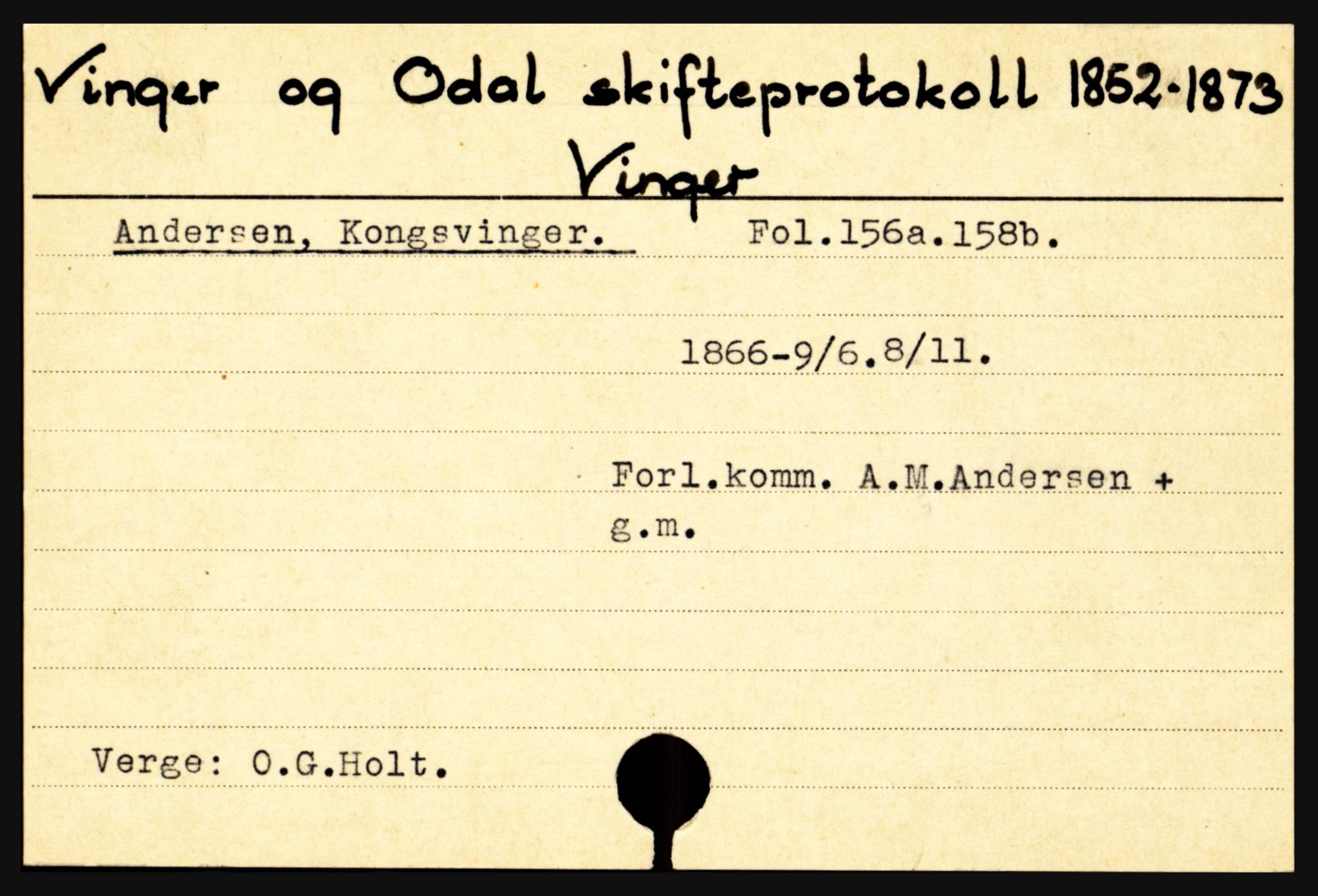 Vinger og Odal sorenskriveri, AV/SAH-TING-022/J, 1827-1895, p. 19