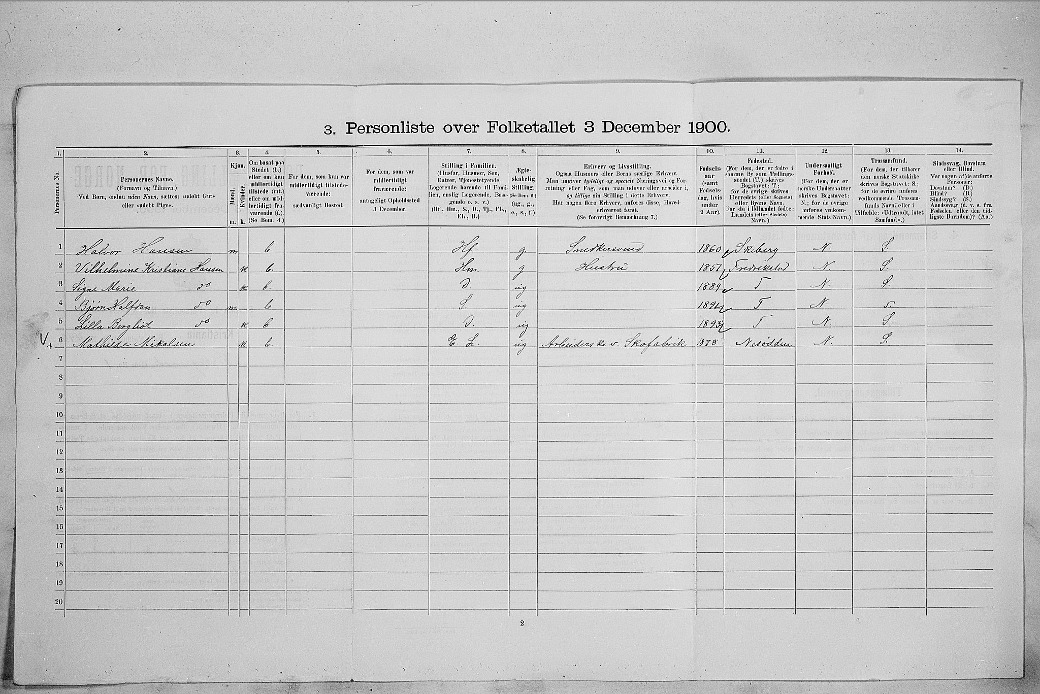 SAO, 1900 census for Kristiania, 1900, p. 46522