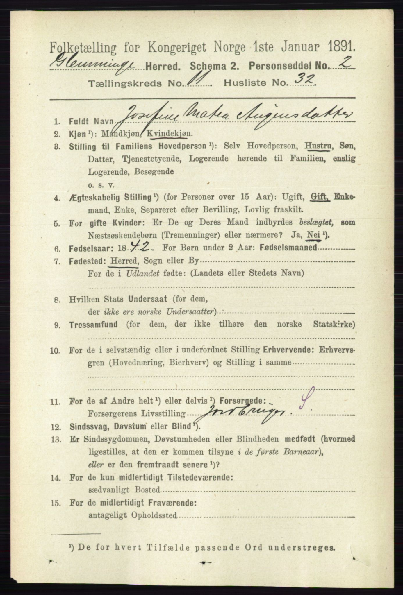 RA, 1891 census for 0132 Glemmen, 1891, p. 10777