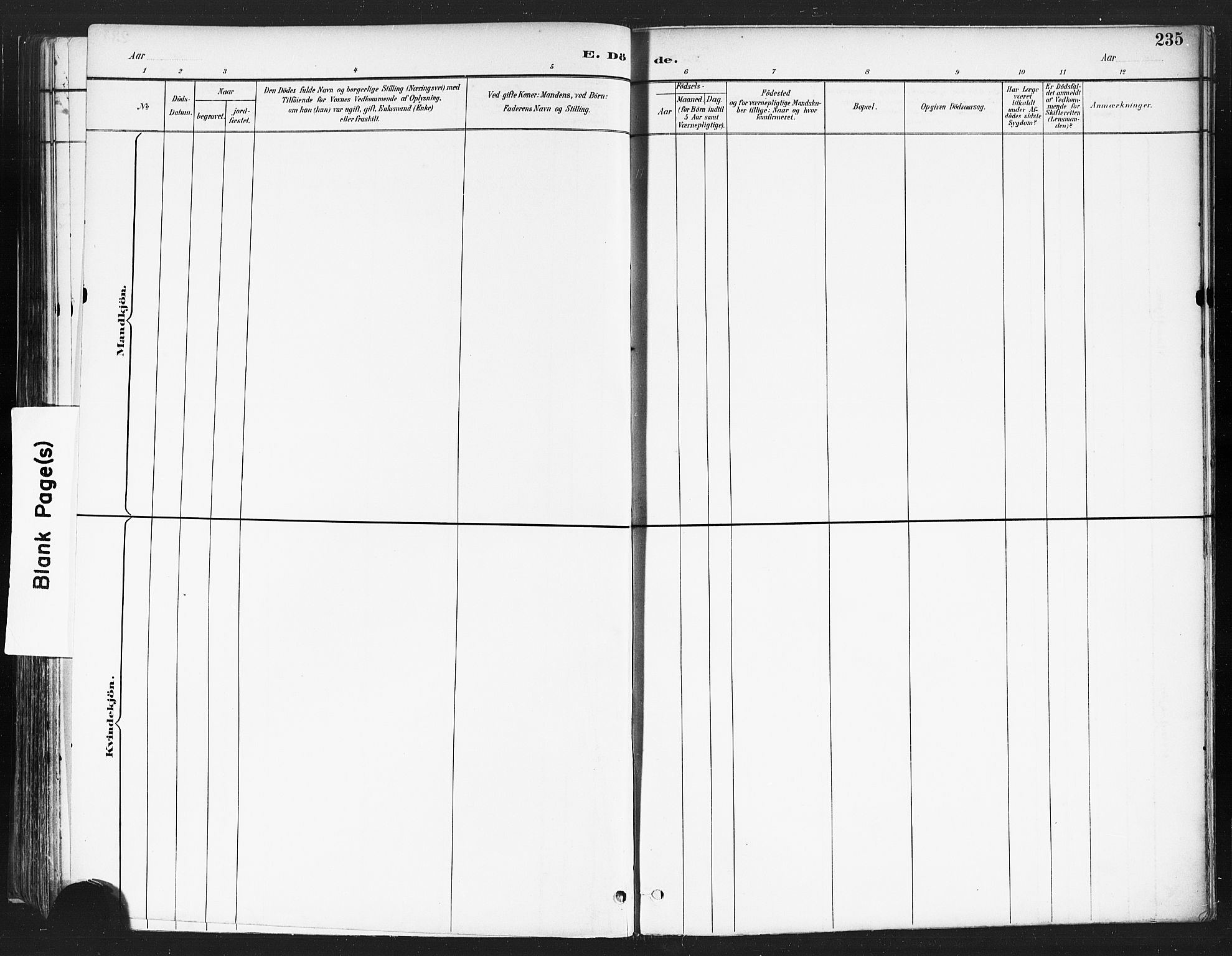 Eidsvoll prestekontor Kirkebøker, AV/SAO-A-10888/F/Fa/L0004: Parish register (official) no. I 4, 1891-1900, p. 235