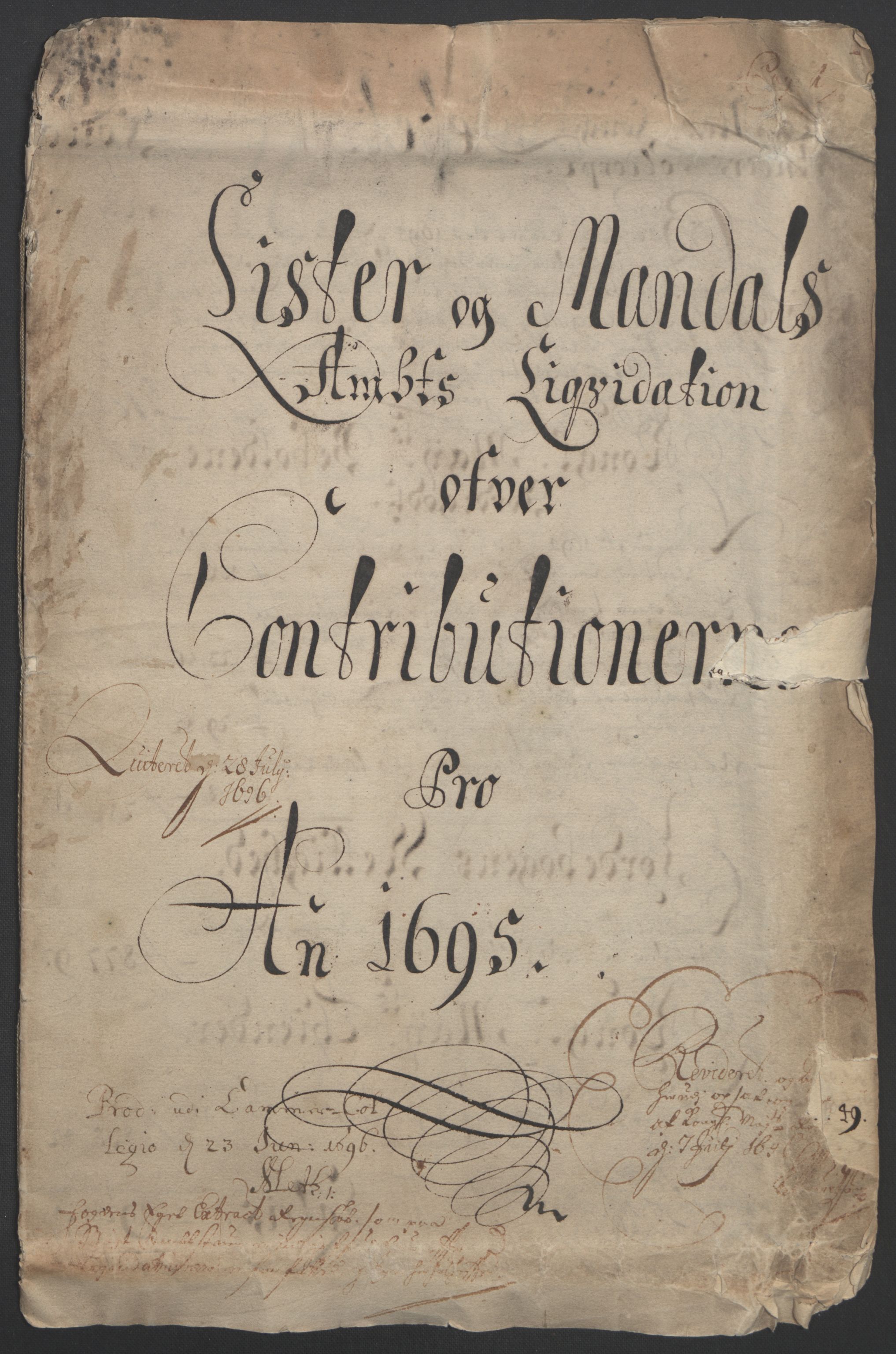 Rentekammeret inntil 1814, Reviderte regnskaper, Fogderegnskap, RA/EA-4092/R43/L2545: Fogderegnskap Lista og Mandal, 1694-1695, p. 198