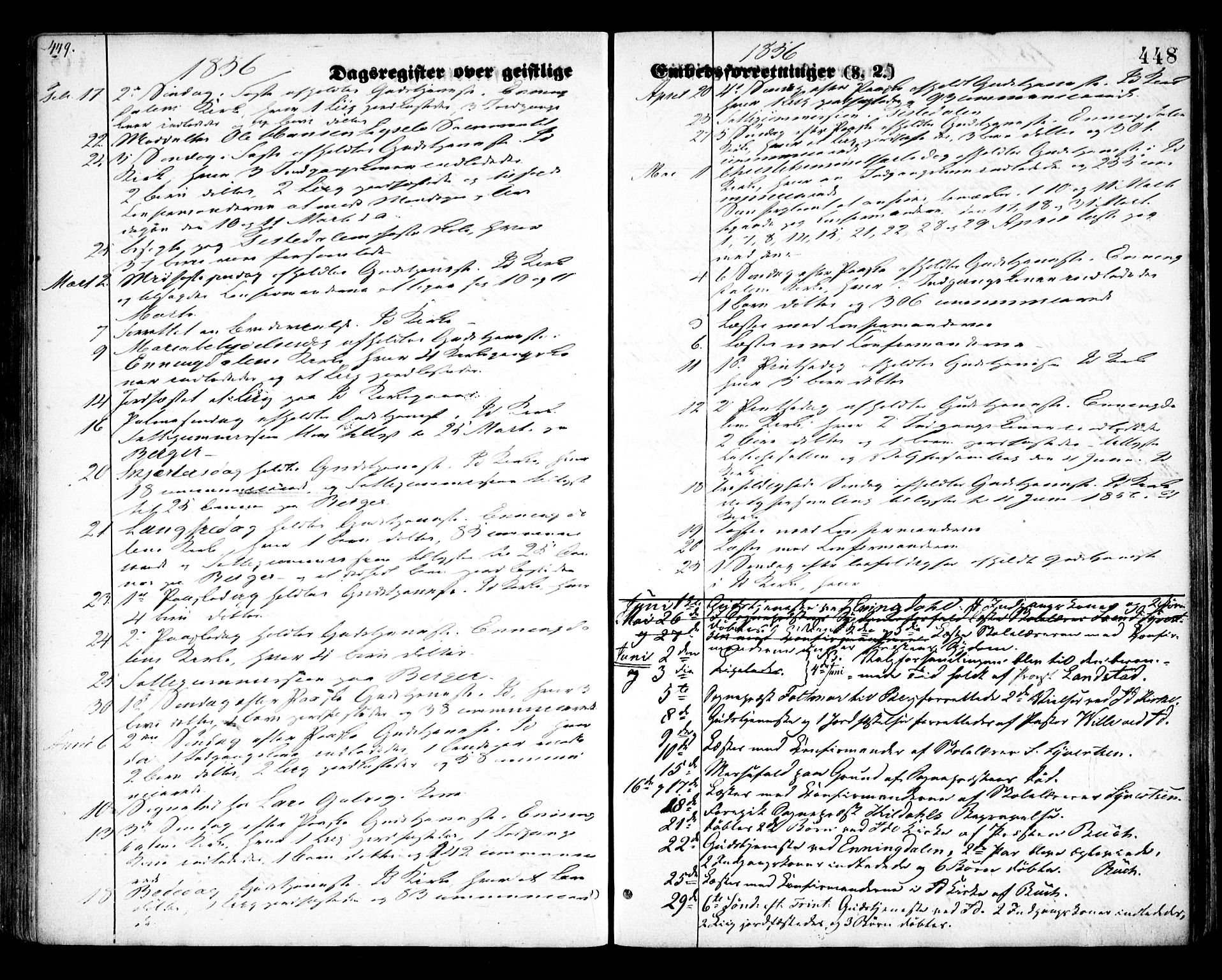 Idd prestekontor Kirkebøker, AV/SAO-A-10911/F/Fc/L0004b: Parish register (official) no. III 4B, 1848-1860, p. 448