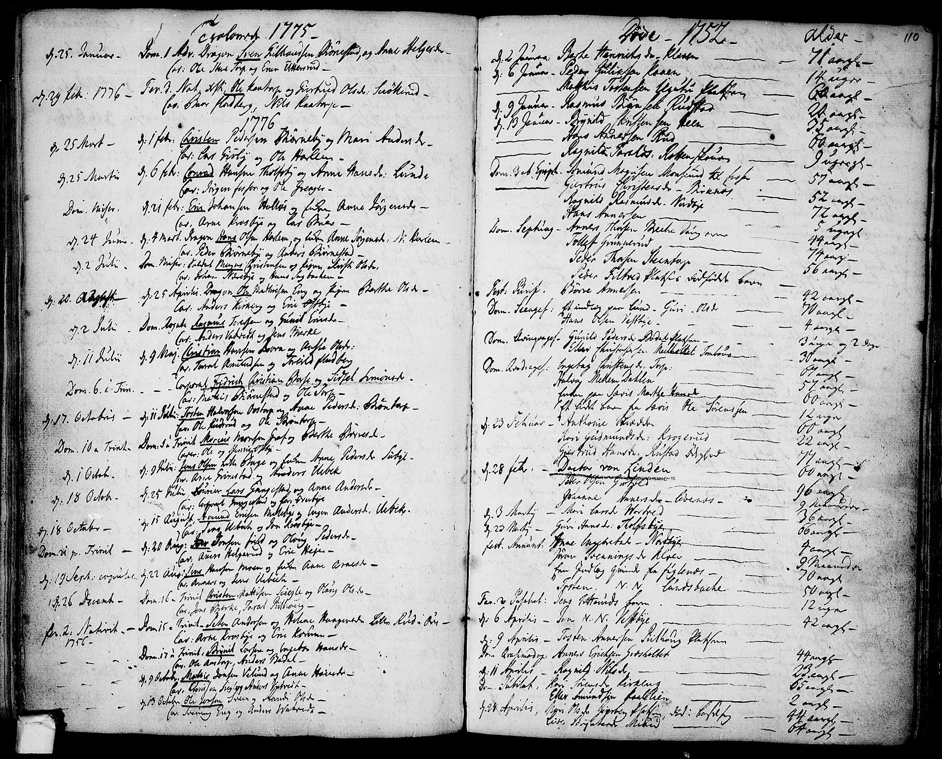 Rakkestad prestekontor Kirkebøker, AV/SAO-A-2008/F/Fa/L0003: Parish register (official) no. I 3, 1752-1777, p. 110