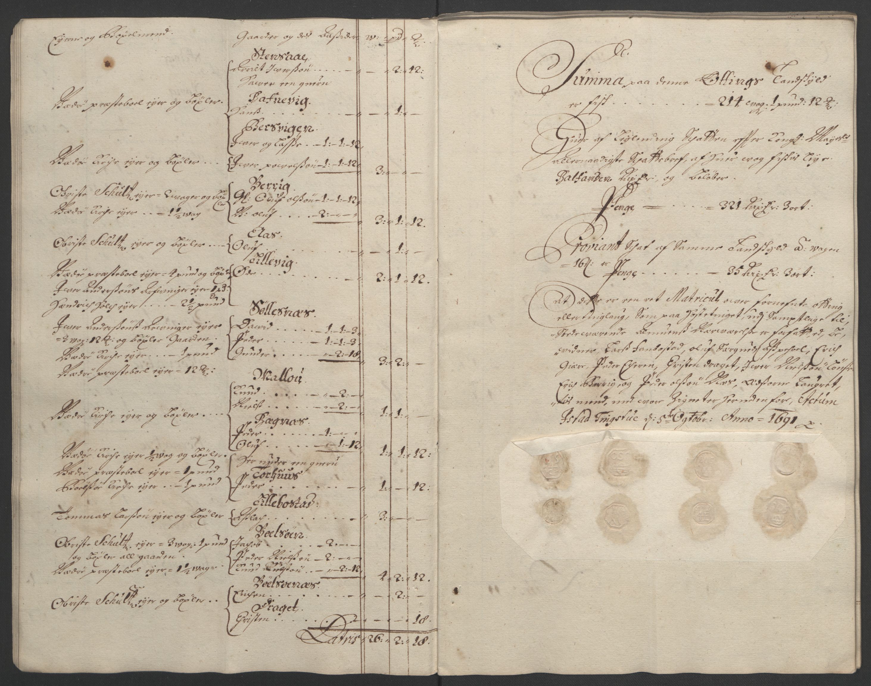 Rentekammeret inntil 1814, Reviderte regnskaper, Fogderegnskap, AV/RA-EA-4092/R55/L3649: Fogderegnskap Romsdal, 1690-1691, p. 206