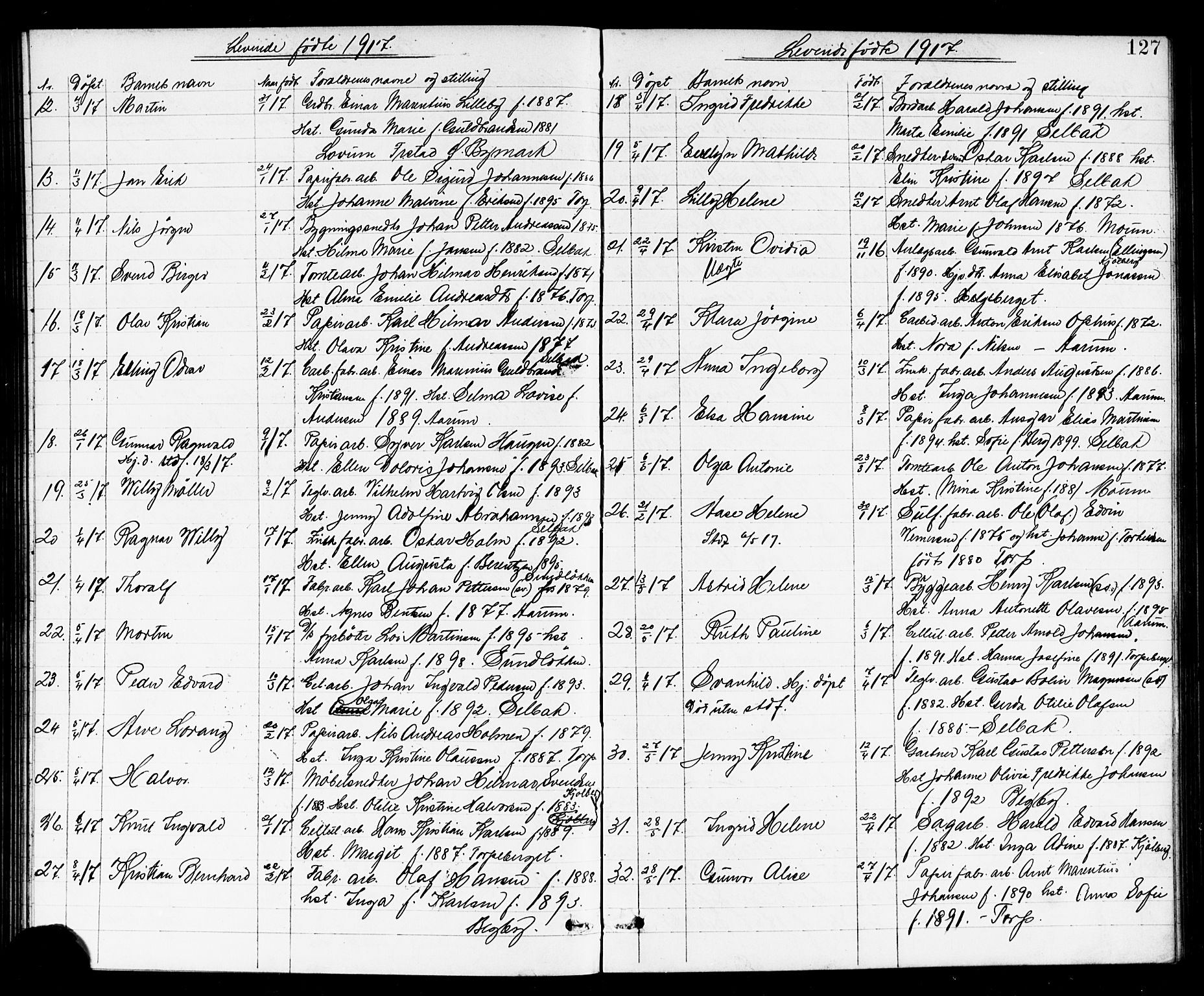 Borge prestekontor Kirkebøker, SAO/A-10903/G/Ga/L0002: Parish register (copy) no. I 2, 1875-1923, p. 127
