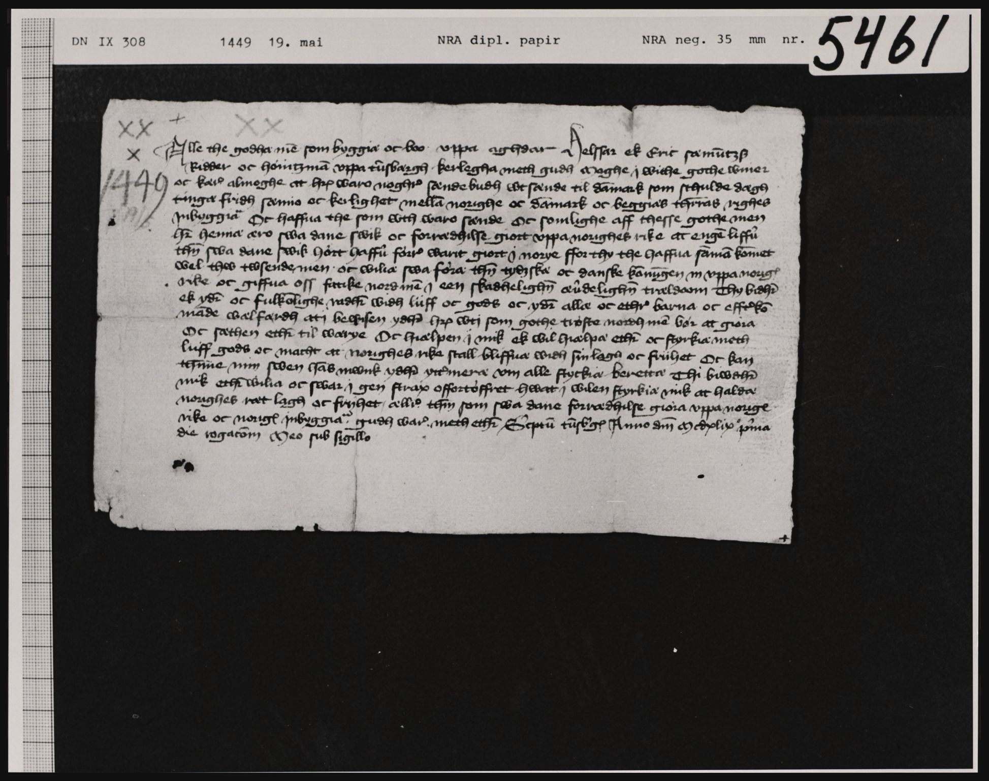 Riksarkivets diplomsamling, RA/EA-5965/F02, 1395-1570, p. 209