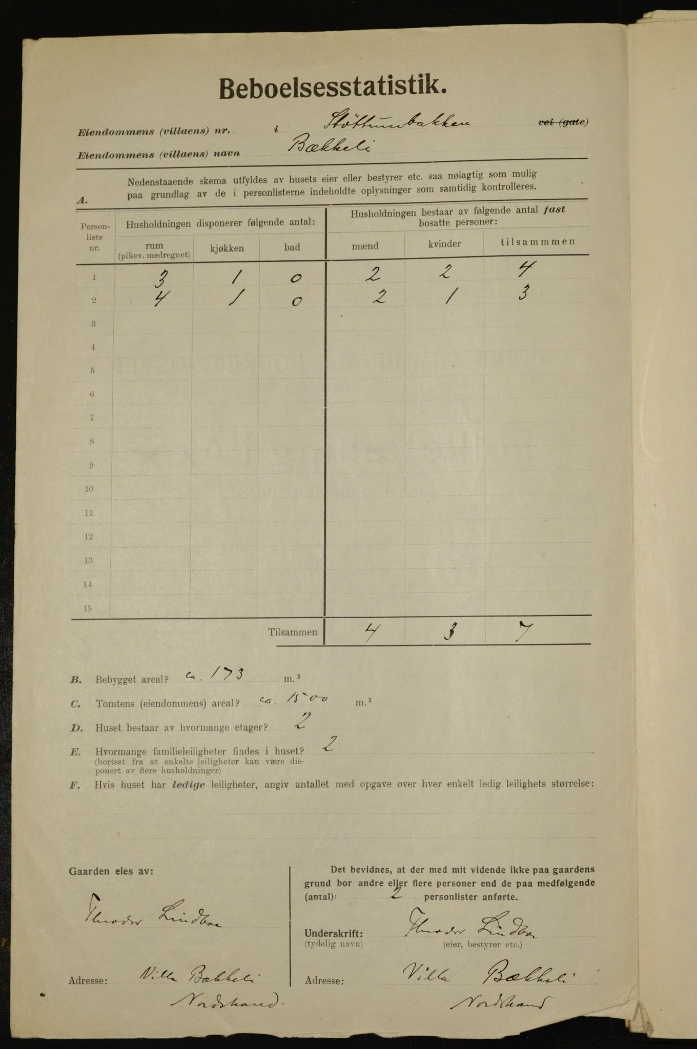 , Municipal Census 1923 for Aker, 1923, p. 46183