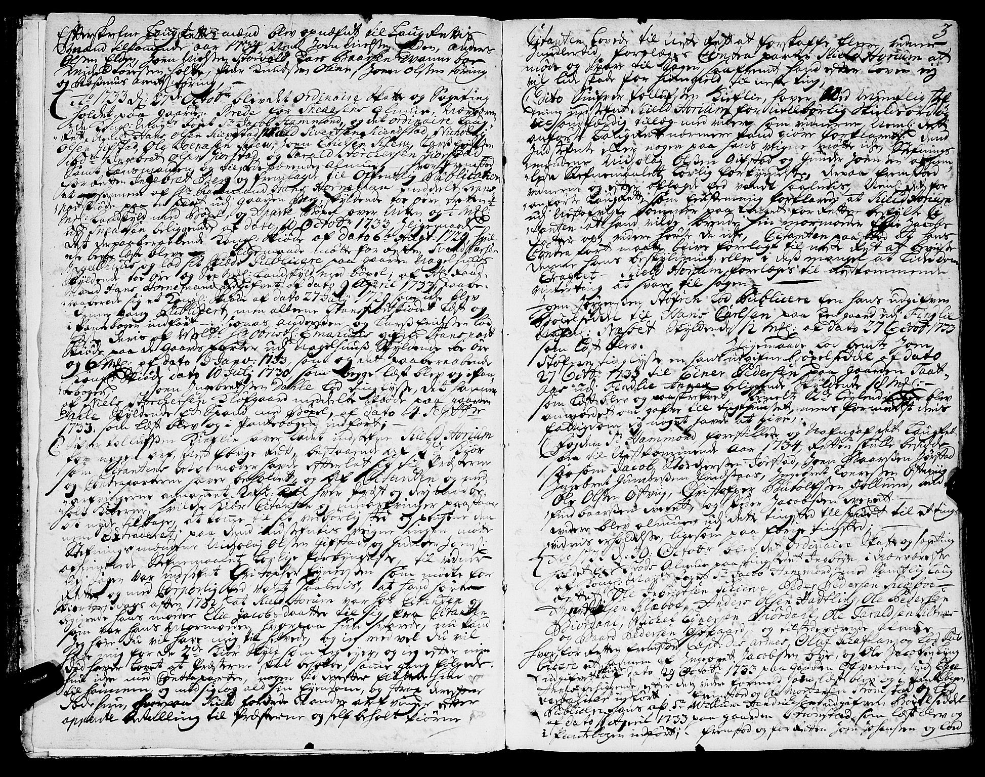 Inderøy sorenskriveri, SAT/A-4147/1/1/1A/L0008: Tingbok, 1733-1746, p. 2b-3a