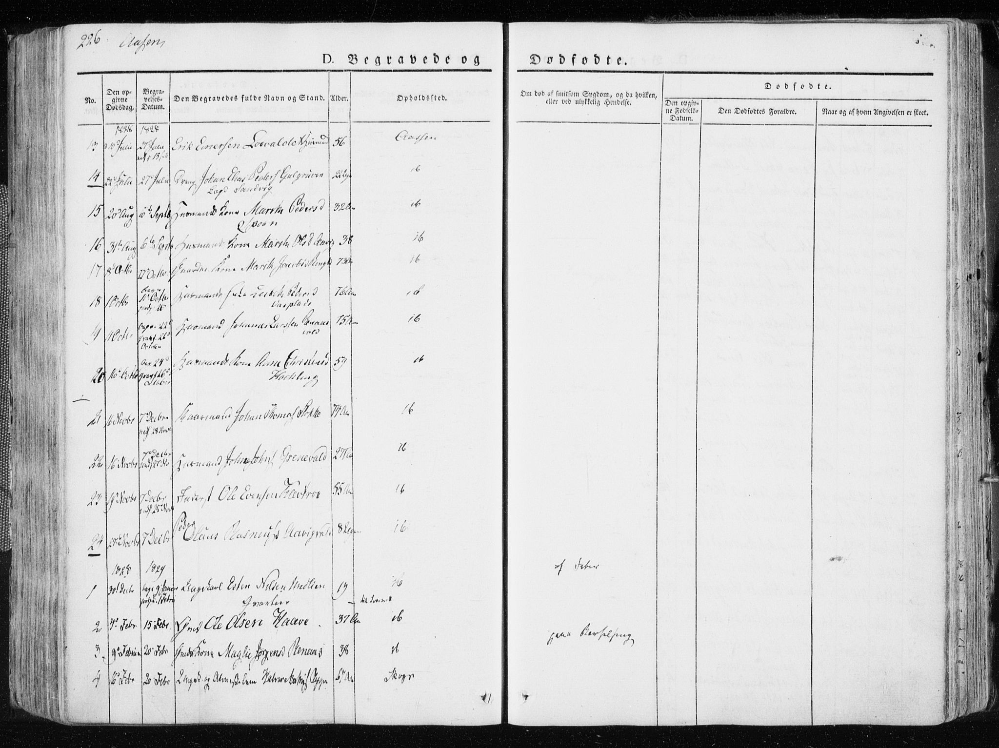 Ministerialprotokoller, klokkerbøker og fødselsregistre - Nord-Trøndelag, SAT/A-1458/713/L0114: Parish register (official) no. 713A05, 1827-1839, p. 226
