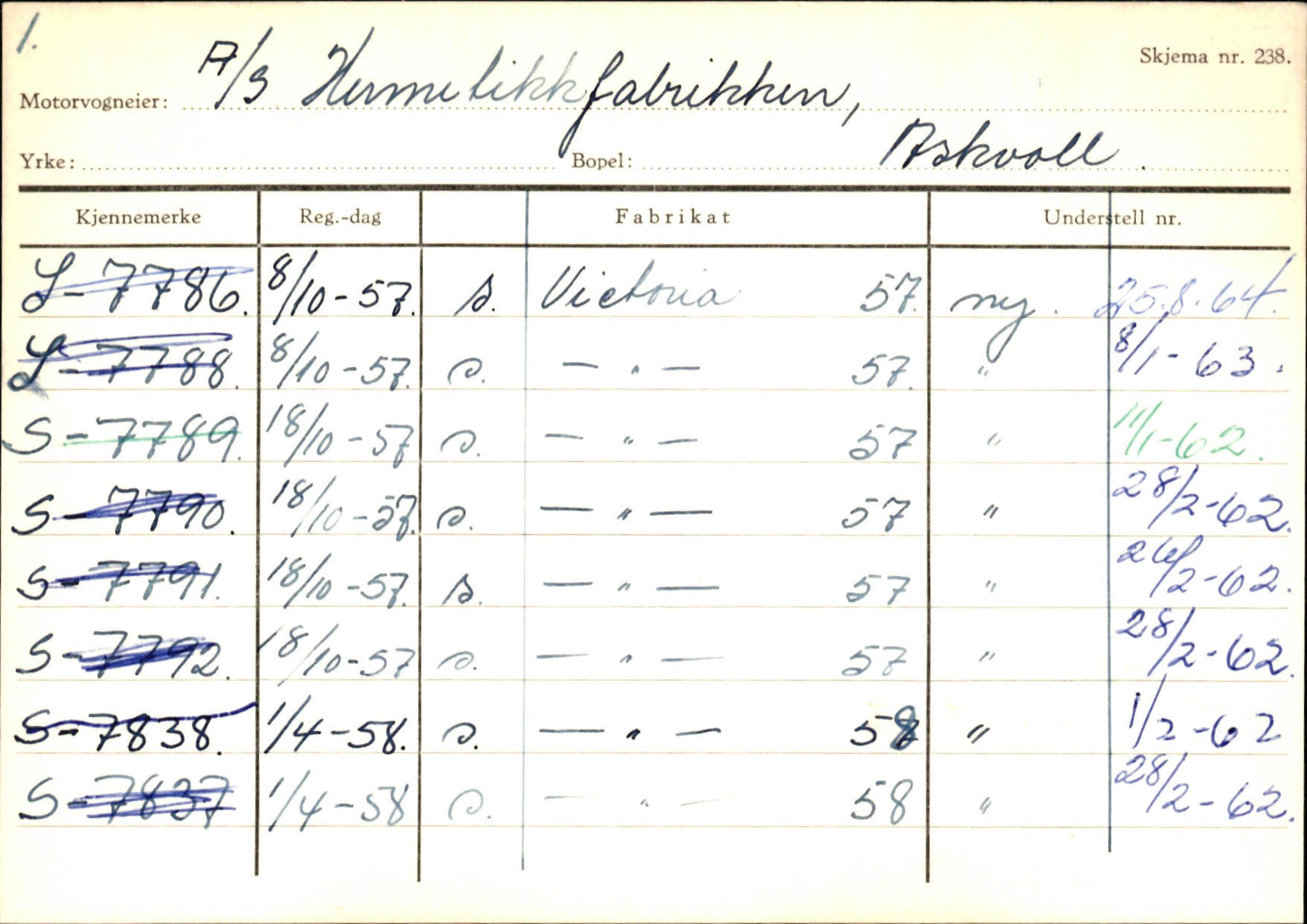 Statens vegvesen, Sogn og Fjordane vegkontor, AV/SAB-A-5301/4/F/L0132: Eigarregister Askvoll A-Å. Balestrand A-Å, 1945-1975, p. 554