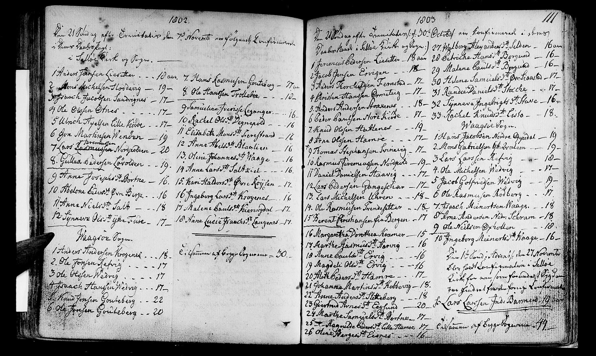 Selje sokneprestembete, SAB/A-99938/H/Ha/Haa/Haaa: Parish register (official) no. A 6, 1782-1806, p. 111