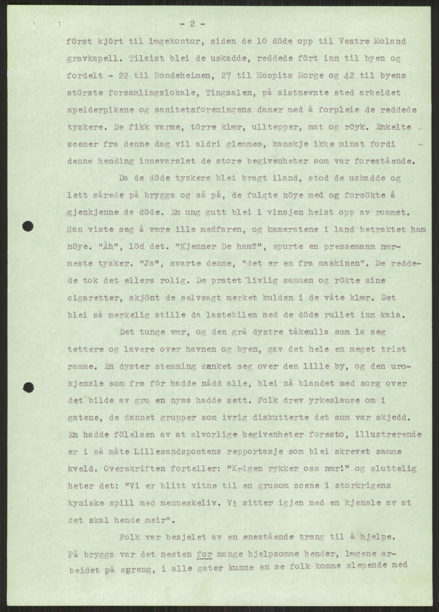 Forsvaret, Forsvarets krigshistoriske avdeling, AV/RA-RAFA-2017/Y/Ya/L0014: II-C-11-31 - Fylkesmenn.  Rapporter om krigsbegivenhetene 1940., 1940, p. 770